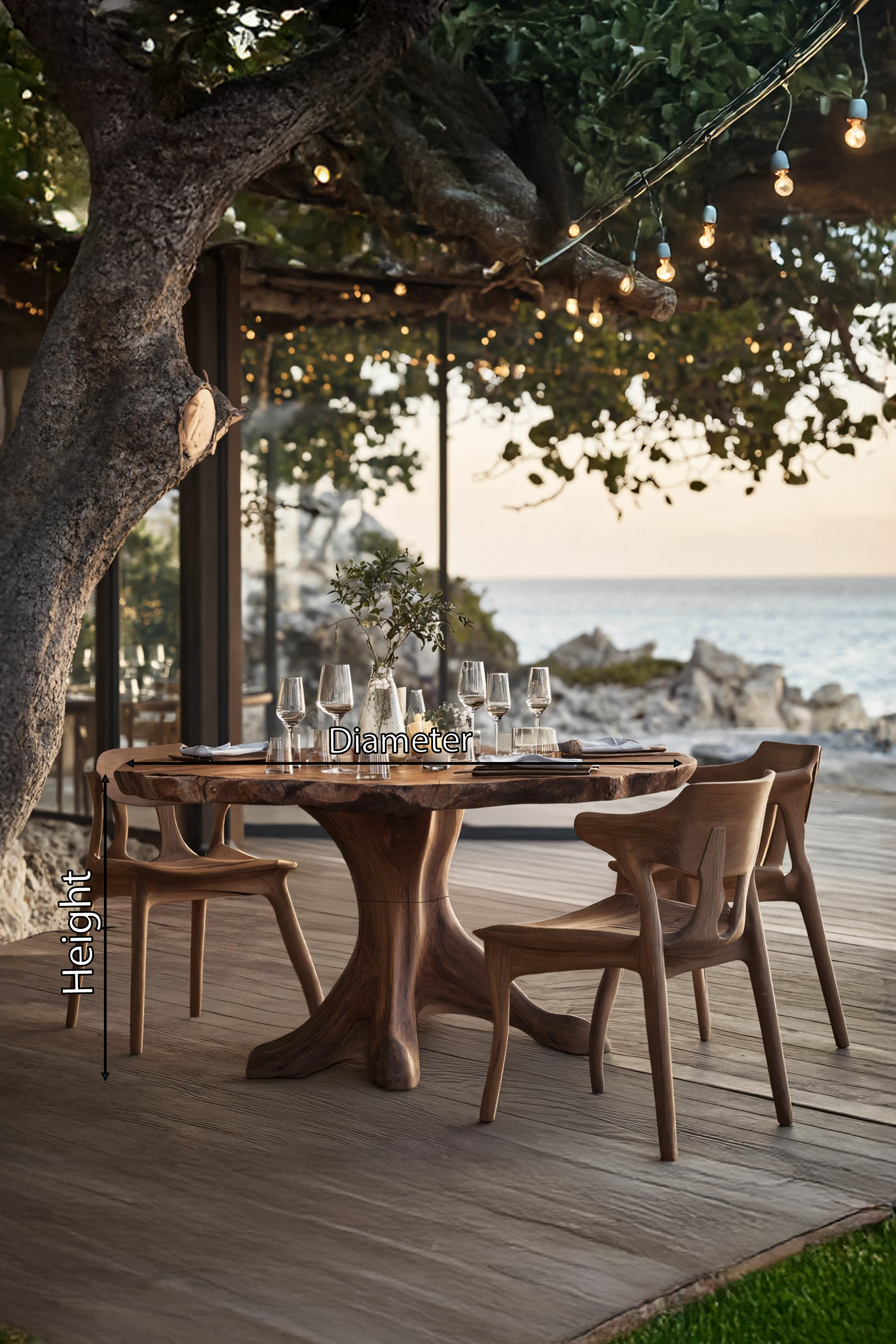 Handcrafted Wood Table For Custom Kitchen Setup SILDTTRDN015