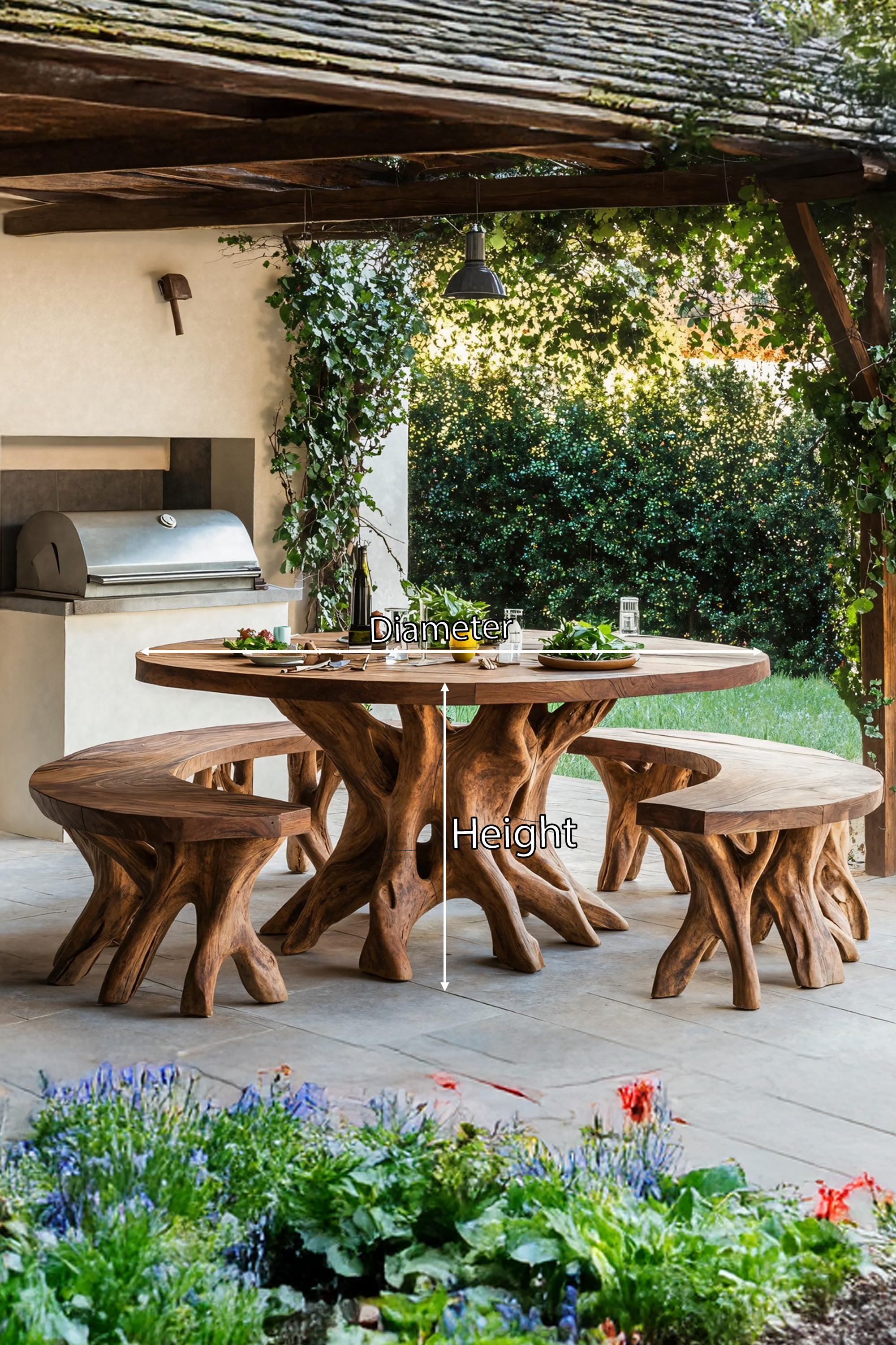 Rustic Kitchen Table For Natural Living Spaces SILDTTRDN007