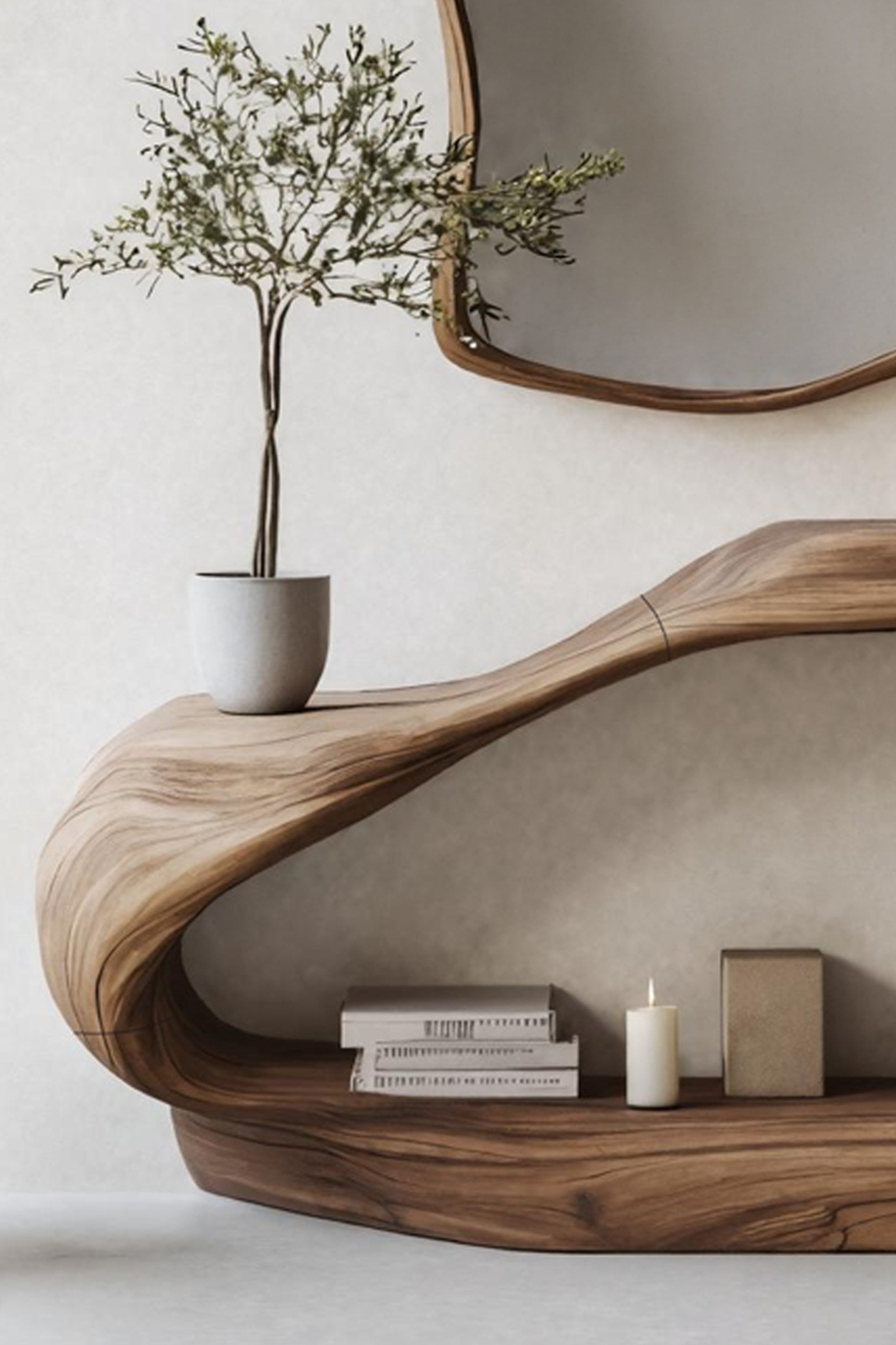 Mid Century Solid Wood Console Table For Living Room Decor SILDTTNCS002