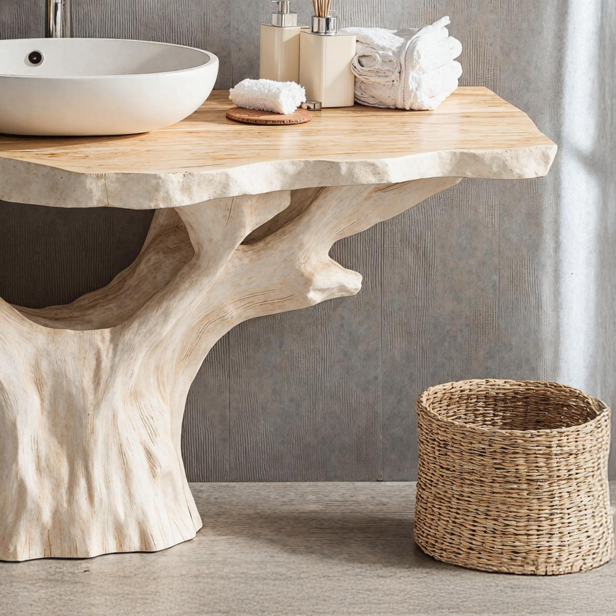 Modern Rustic Solid Wood Bathroom Vanity for Cozy Bathroom Spaces SILDTBRV142
