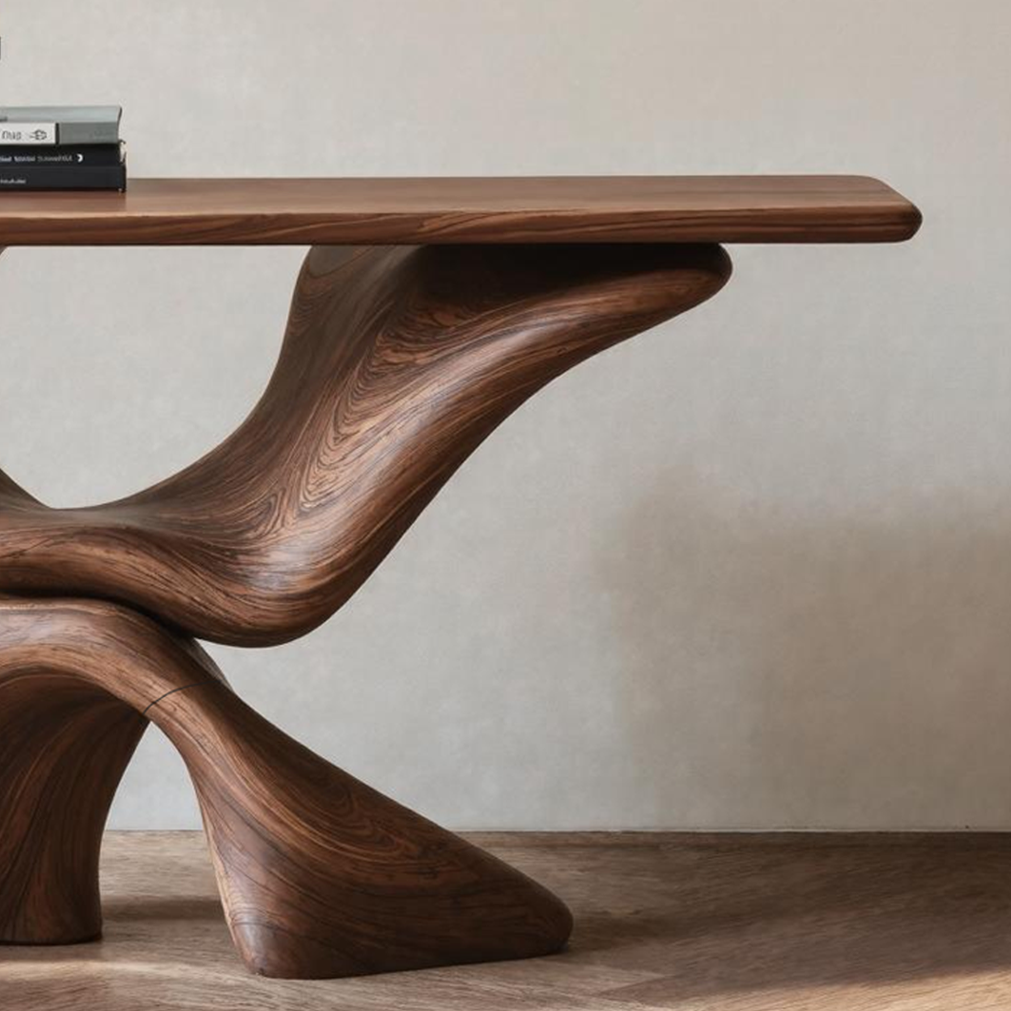 Mid Century Live Edge Console Table For Living Room SILDTTNCS212