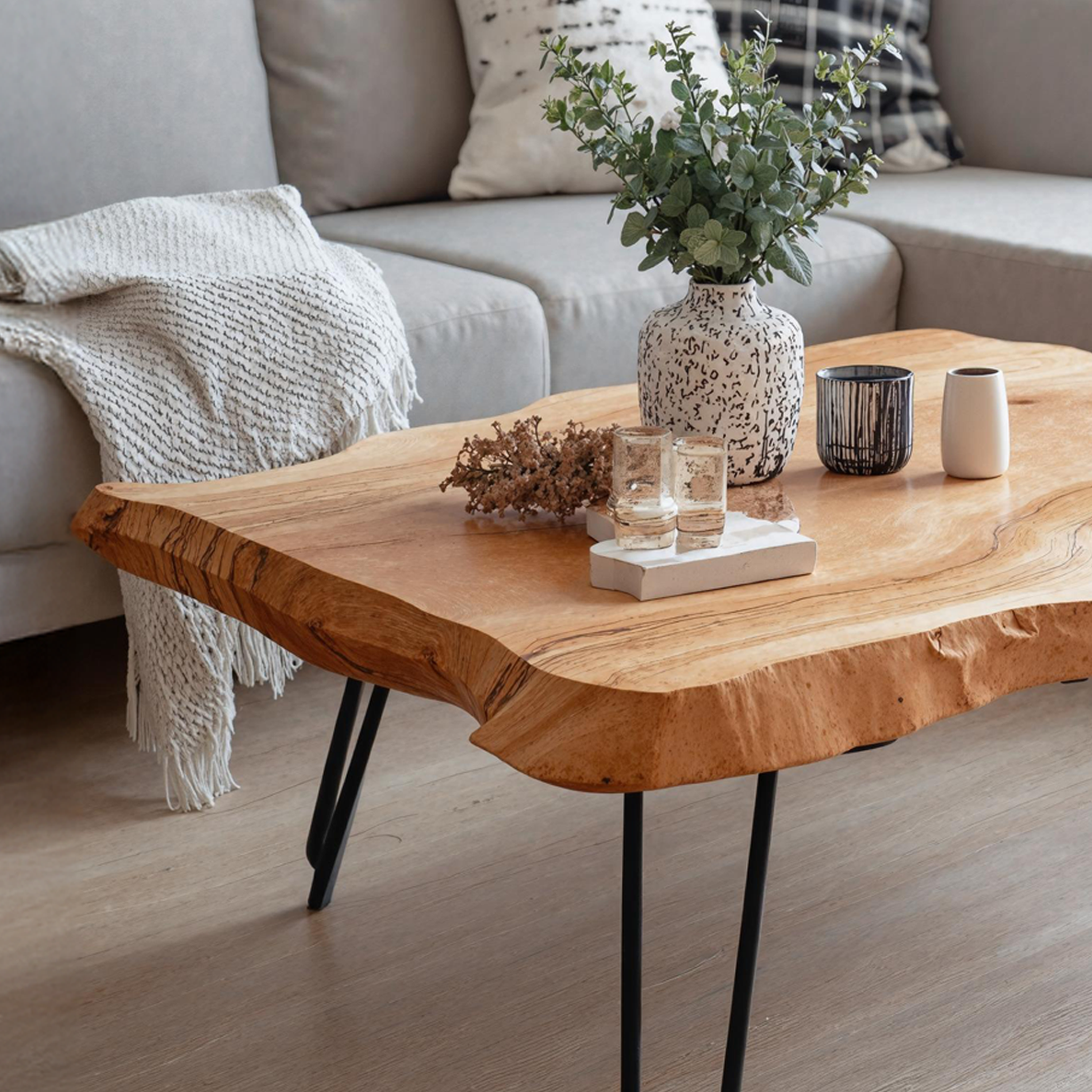 Rustic Solid Wood Coffee Table For Entryway Design SILDTCF134
