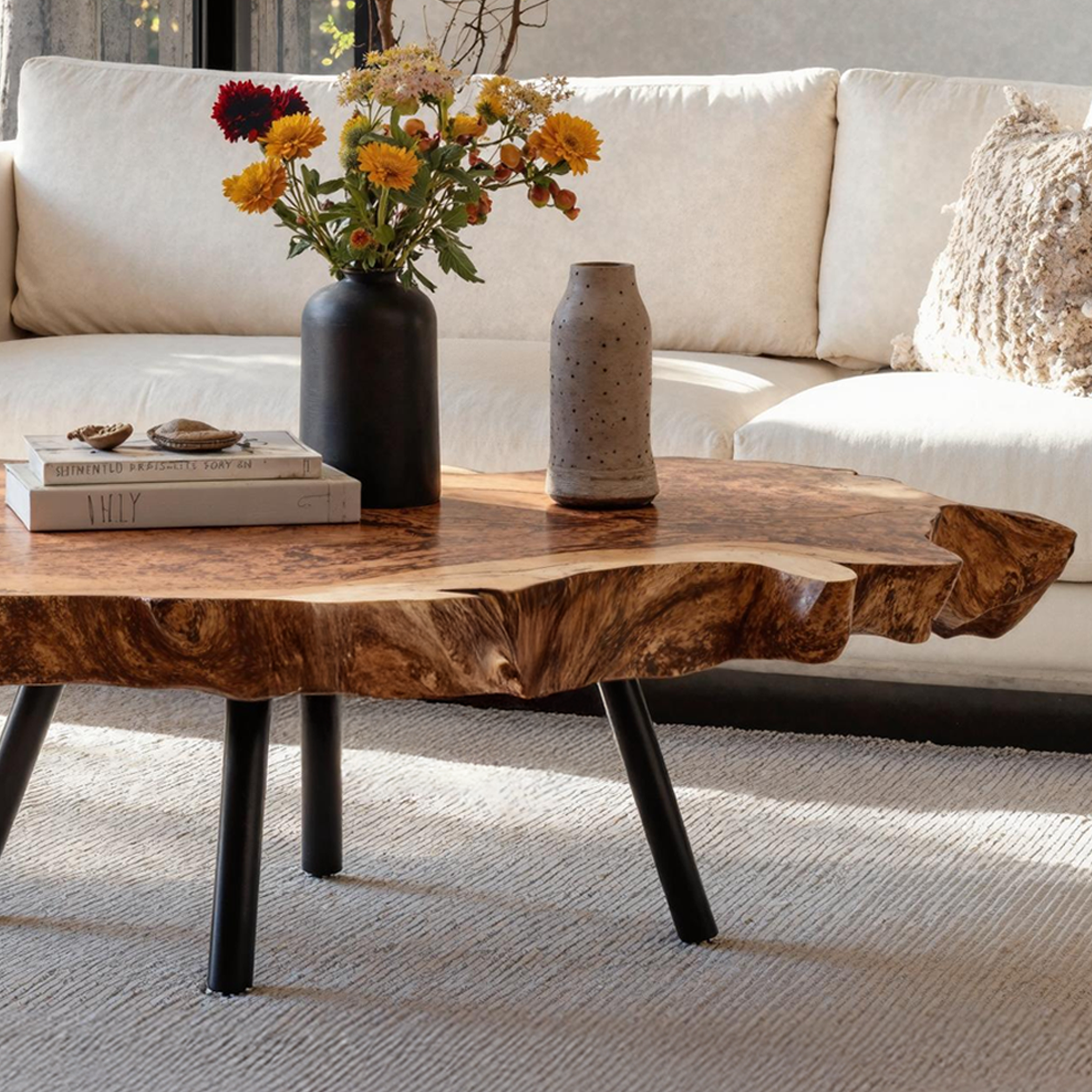 Rustic Wood Table For Boho Style Living Room SILDTTRCF008