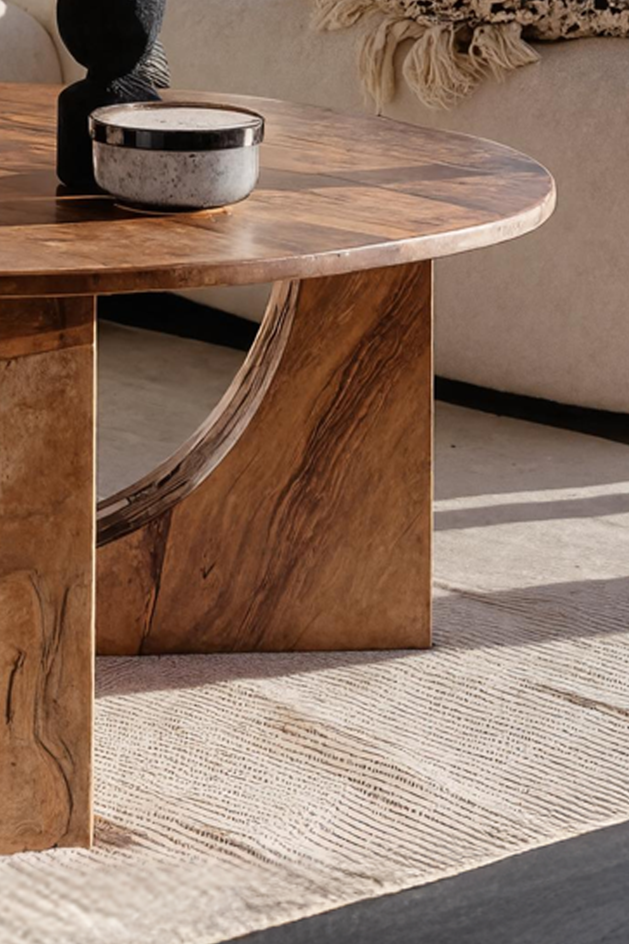 Mid Century Solid Wood Coffee Table Furniture Decor Spooky Livingroom SILDTTNHCF035