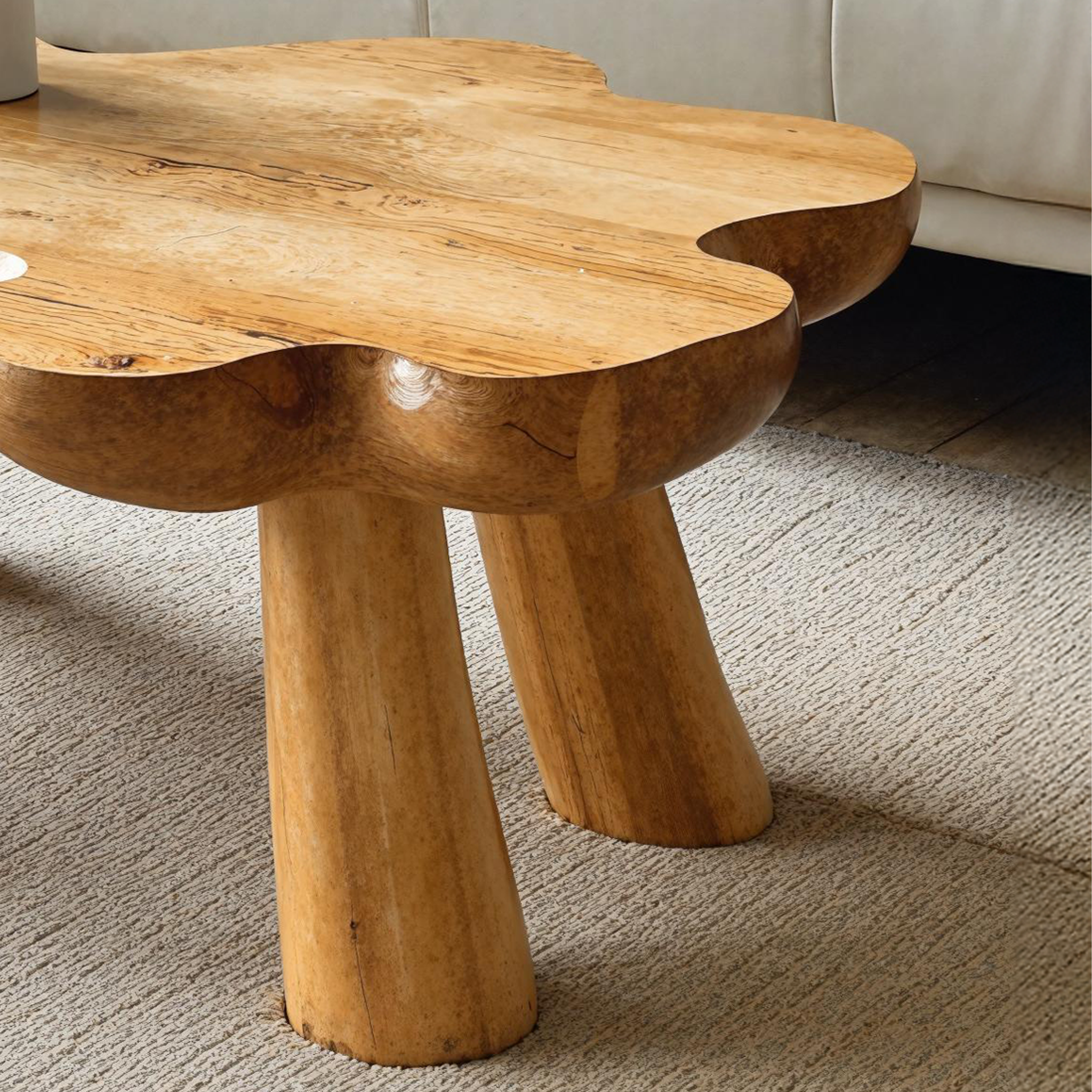 Handcrafted Wood Coffee Table For Rustic Decor SILDTCF092
