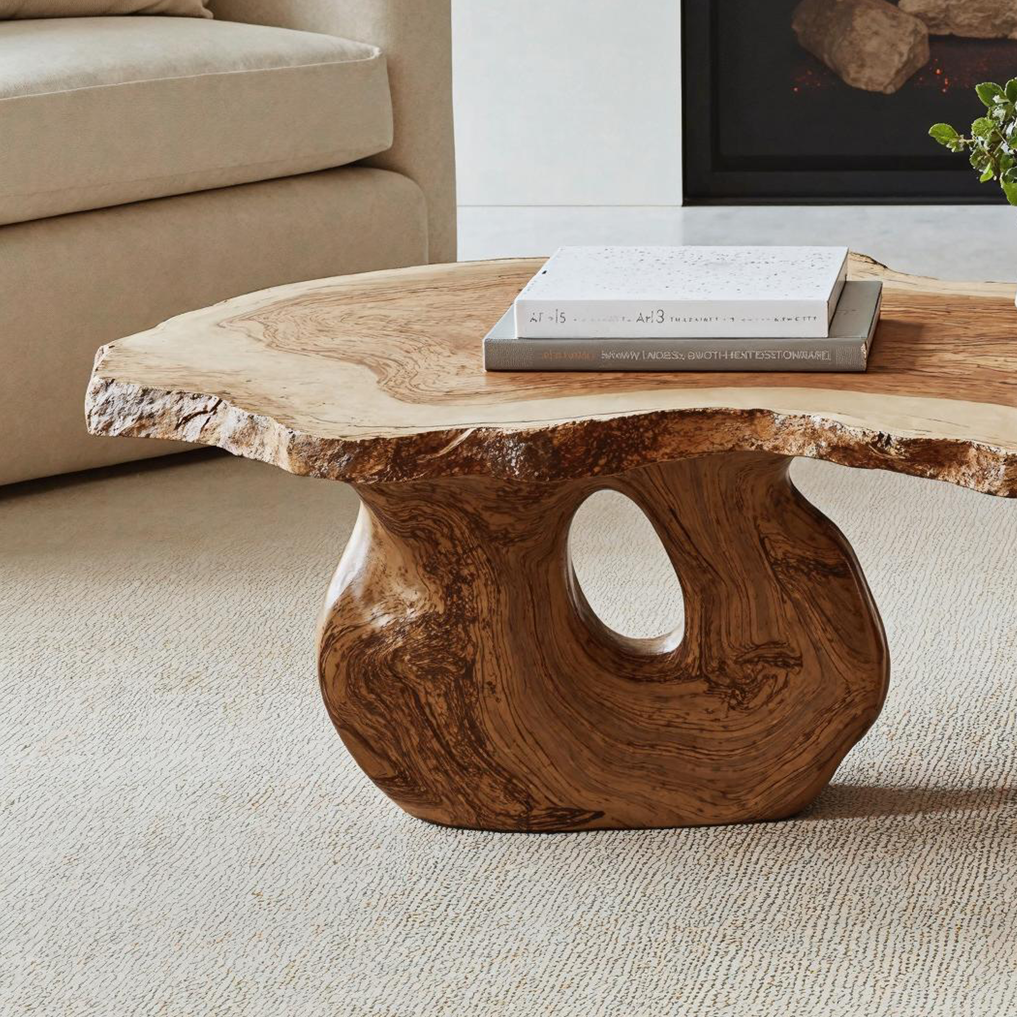 Minimalist Wood Coffee Table For Small Space Living Rooms SILDTCF098