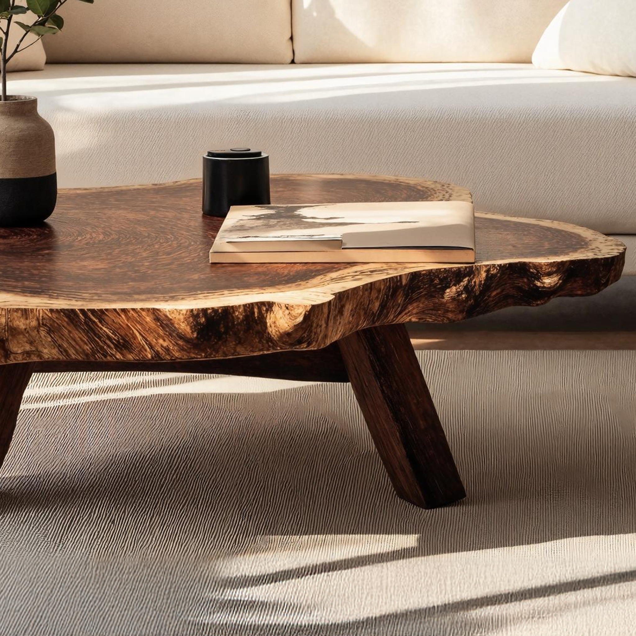 Handcrafted Wood Table For Timeless Living Decor SILDTTRCF013