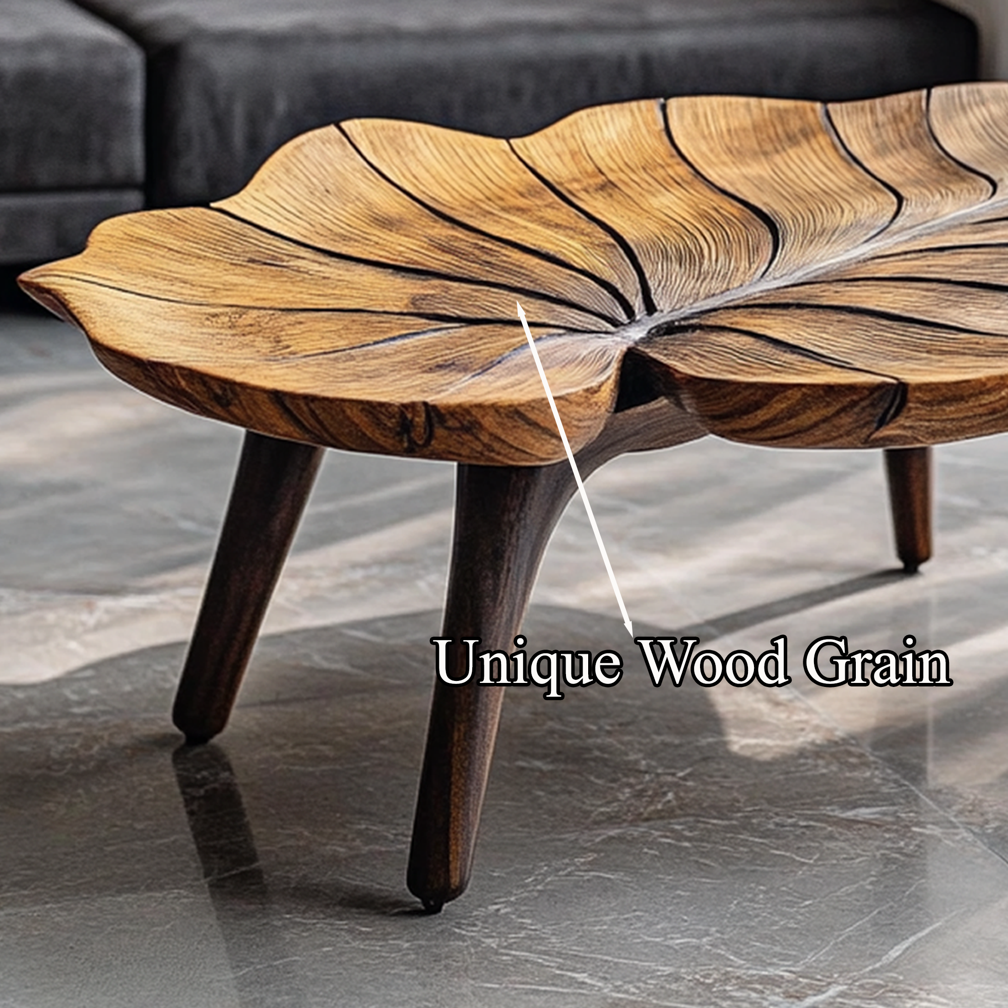 Rustic Coffee Table Modern Solid Wood SINLCF011