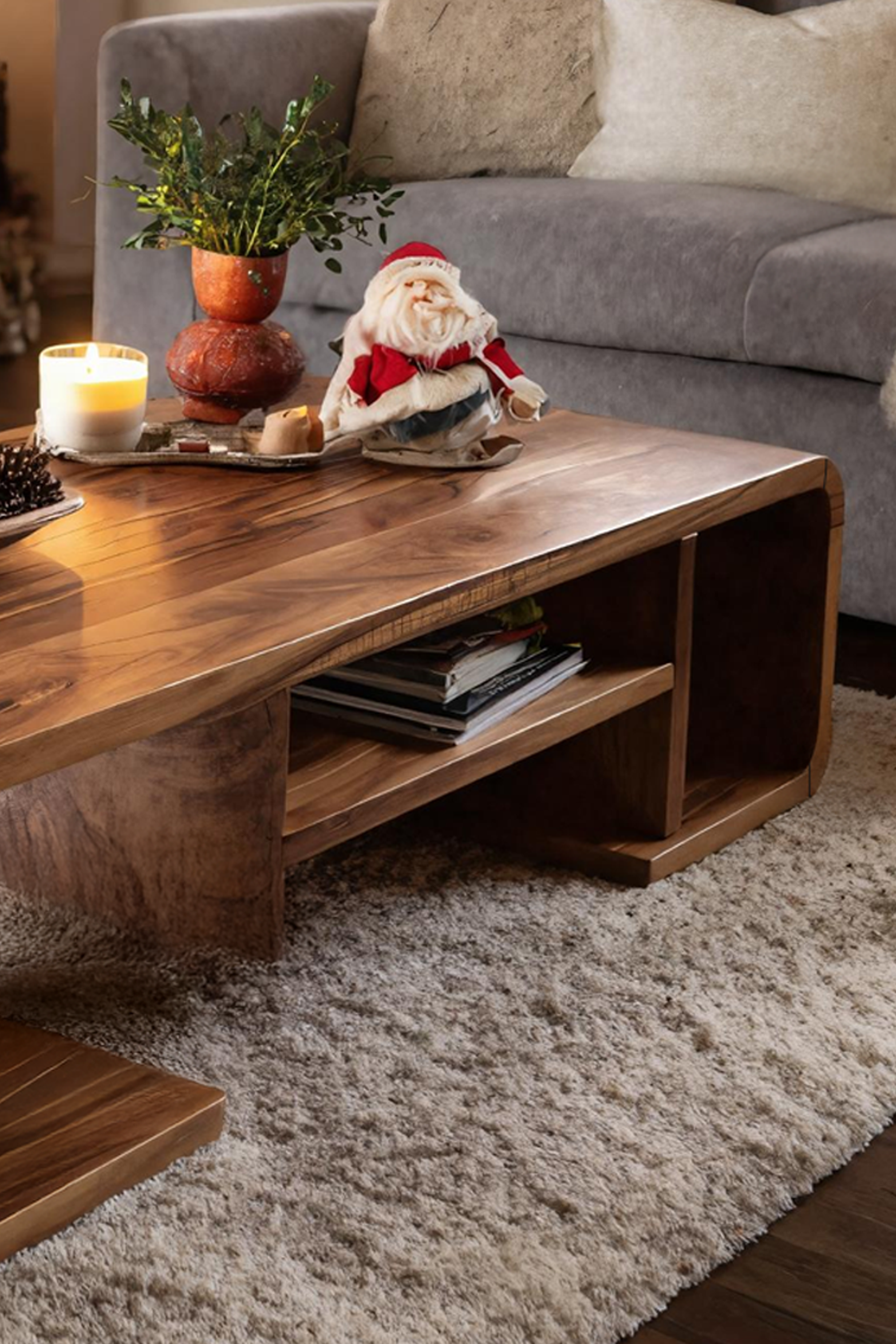 Rustic Live Edge Coffee Table For Christmas Home Decor Ideas SILDTTRCCF039