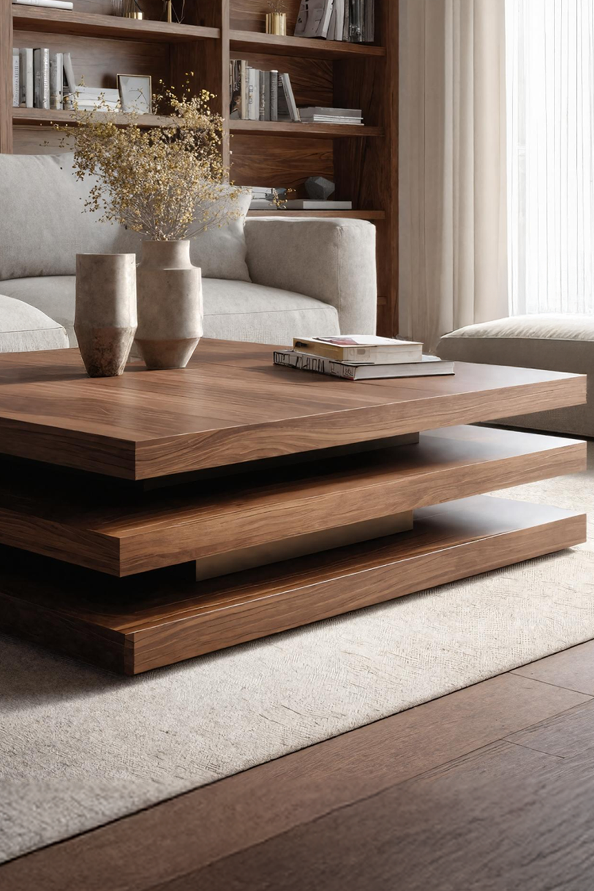Handcrafted Solid Wood Live Edge Coffee Table For Entryway SILDTTRCF044