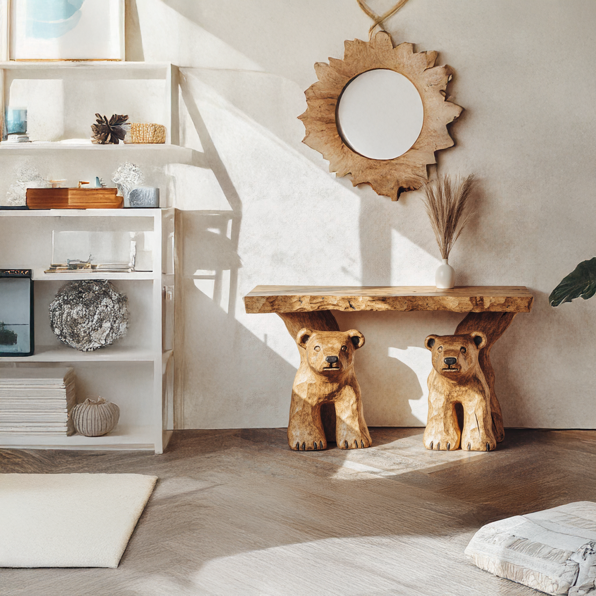 Rustic Console Table Decorative SILDTCS053