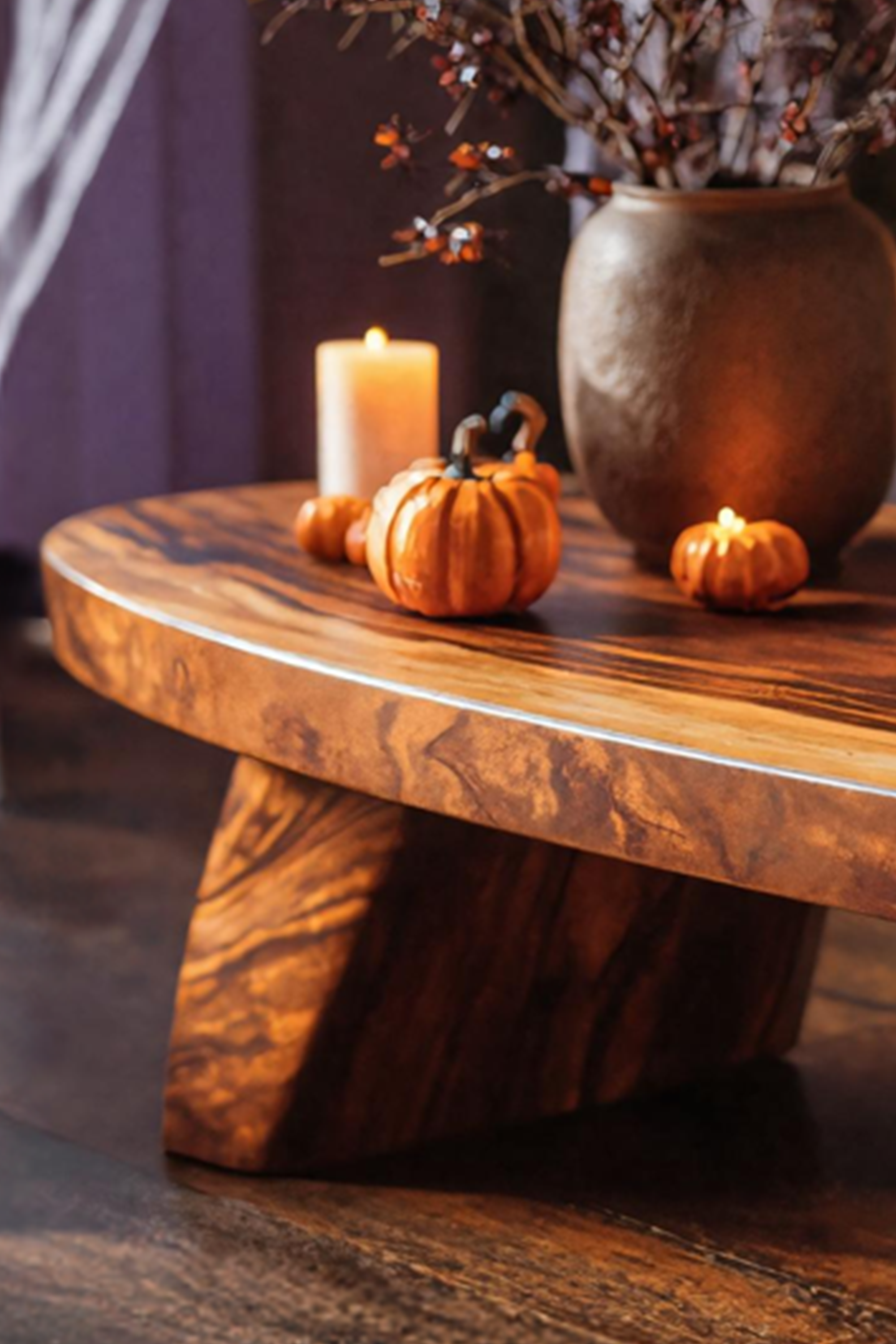 Mid Century Live Edge Coffee Table Entryway Design Spooky Vibe SILDTTNHCF015