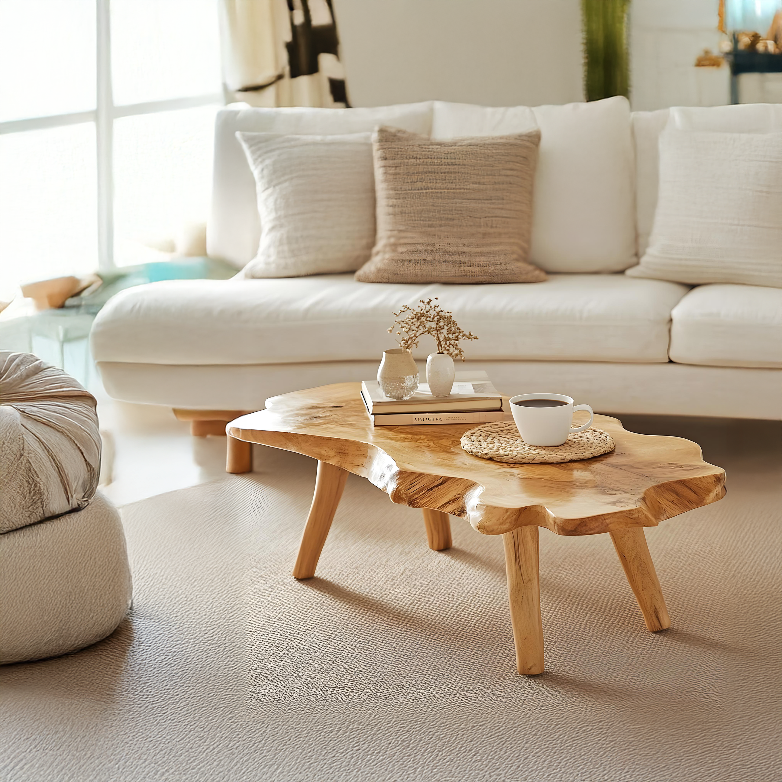 Elegant Natural Wood Coffee Table For Timeless Living Room Style SILDTCF126