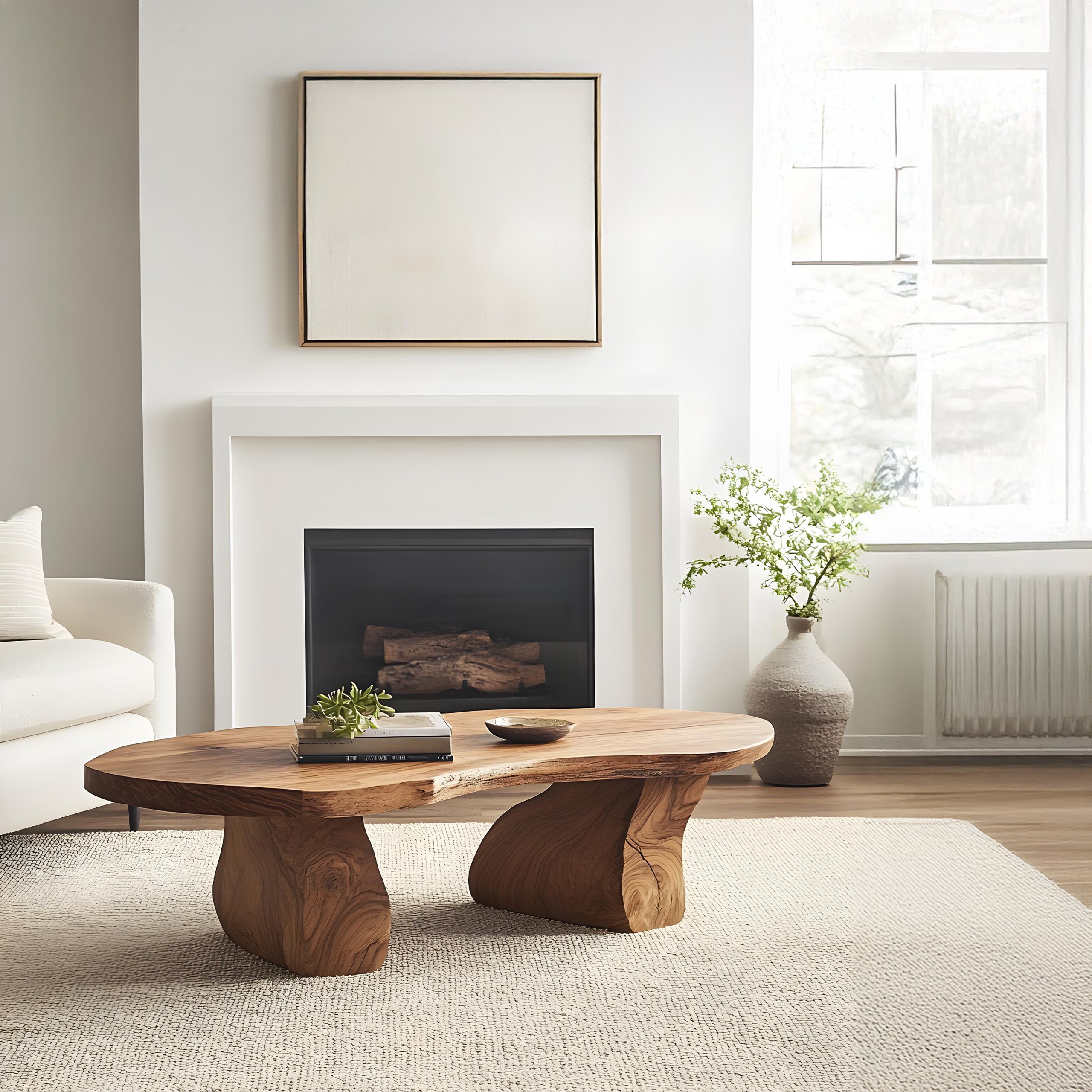 Handcrafted Natural Wood Coffee Table For Homely Living Room Style SILDTCF130