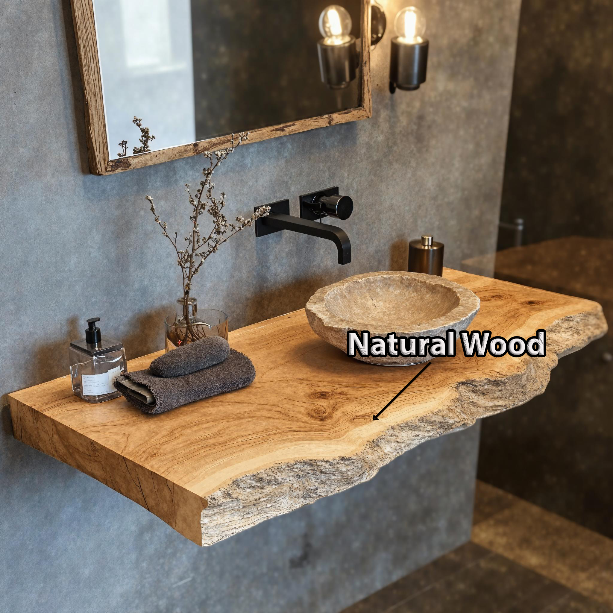 Customizable Floating Shelf For Bathroom Vanity Organization SILDTBRV182