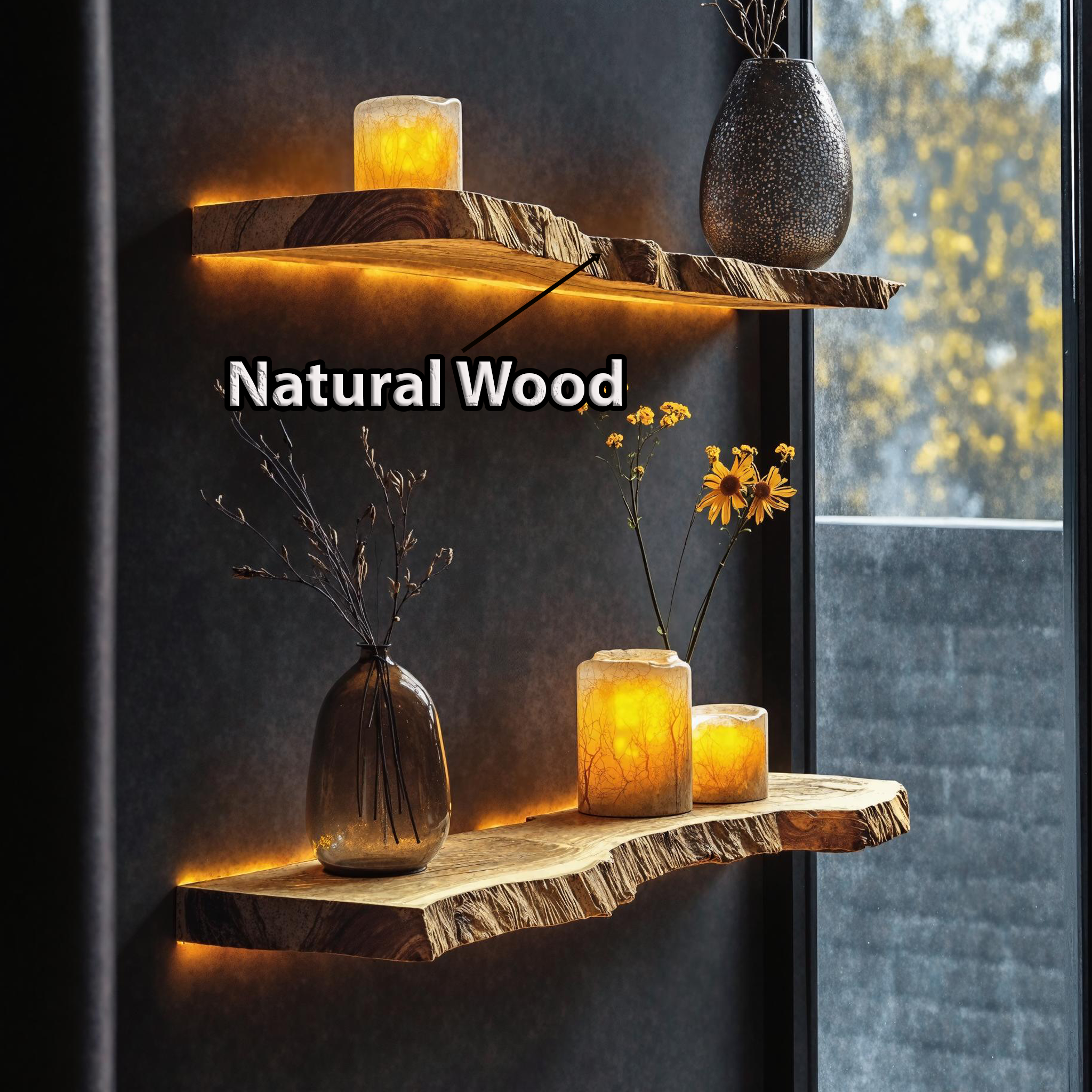 Farmhouse Wooden Floating Shelf For Living Room Storage SILDTFL148