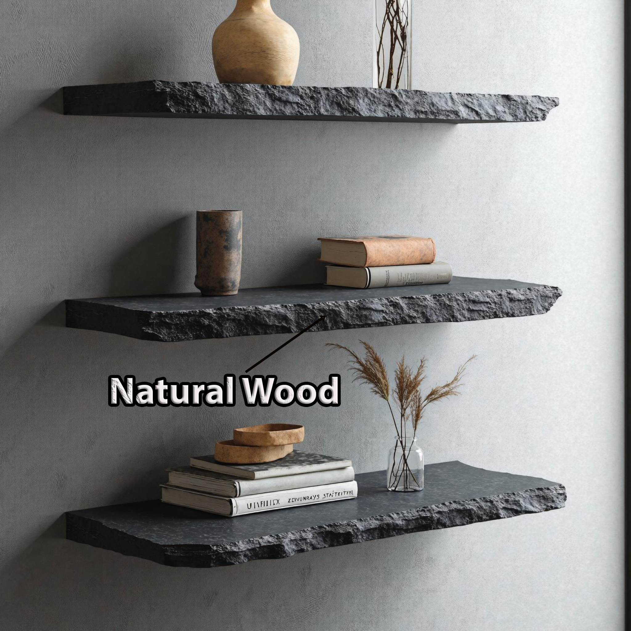 Stylish Live Edge Wooden Floating Shelf For Home Accents SILDTFL152