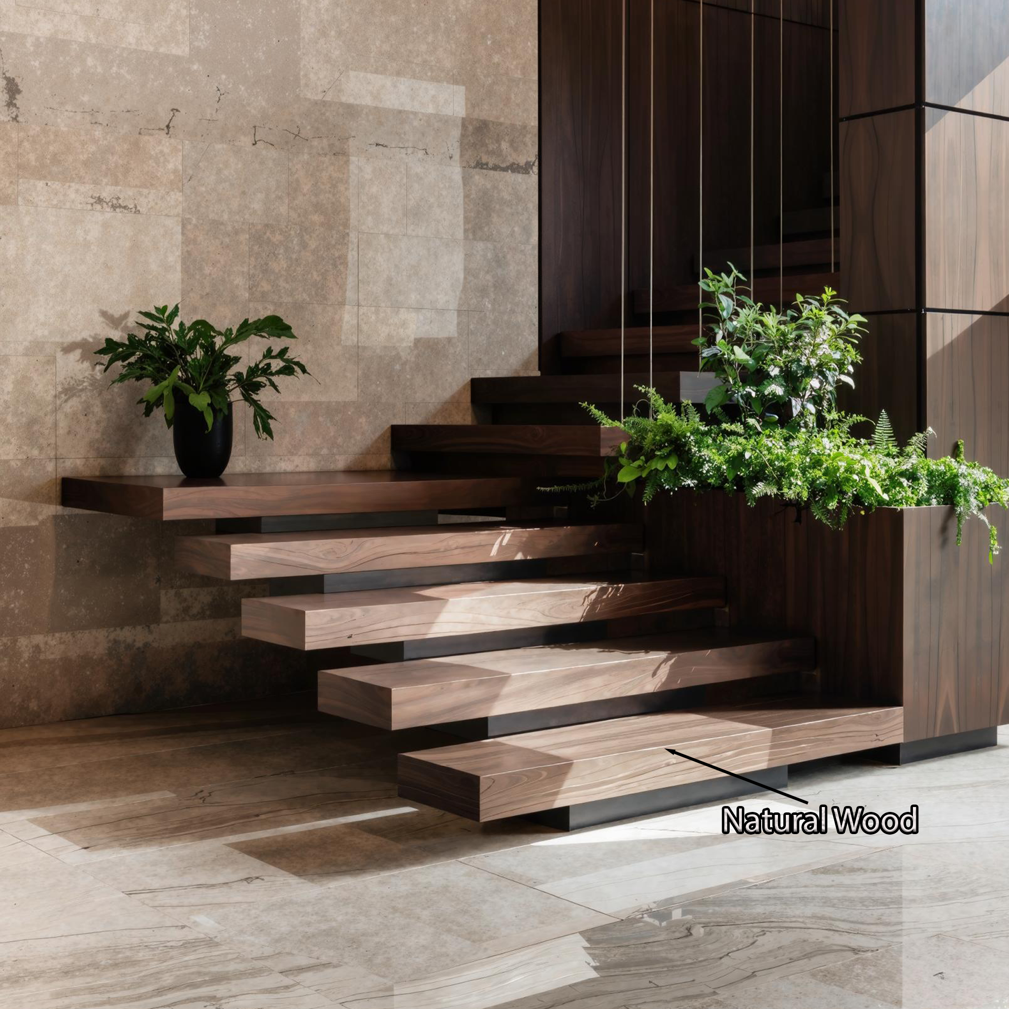 Handcrafted Wooden Ladder Living Room Accent SILDTFLS003