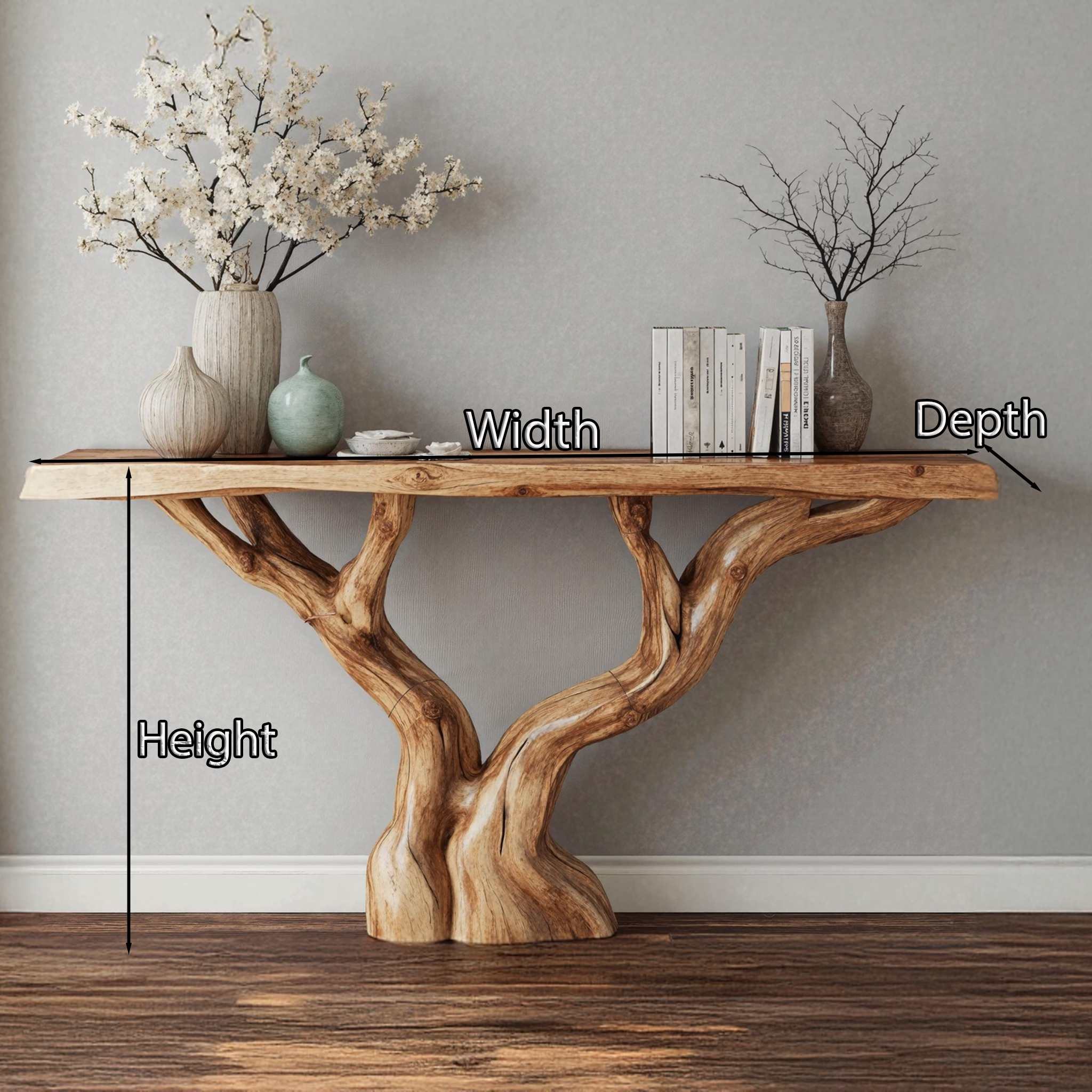 Unique Wood Console Table For Spacious Living Room Designs SILDTCS197