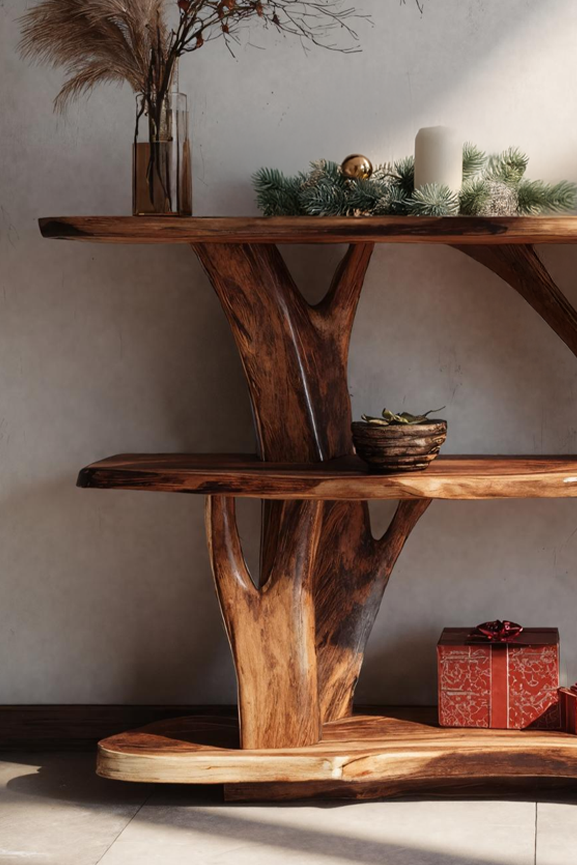 Mid Century Solid Wood Console Table For Christmas Bedroom Holiday Decor SILDTTRCSC045