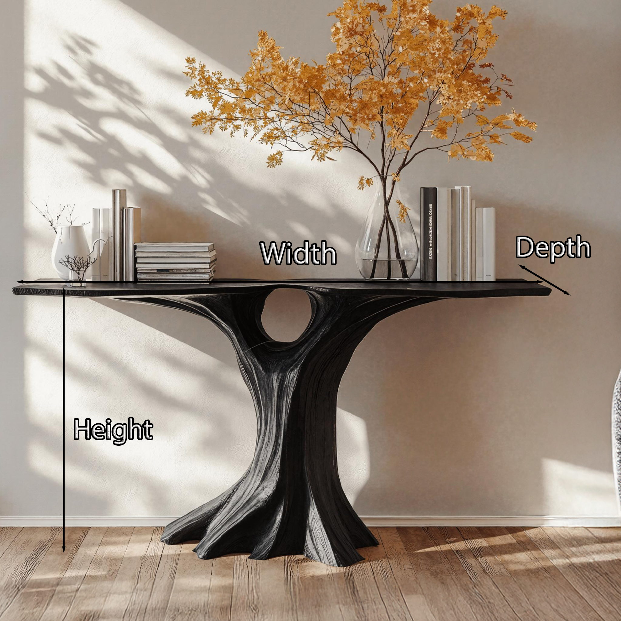 Wood Console Table For Entryway Organization And Space Maximization SILDTCS188