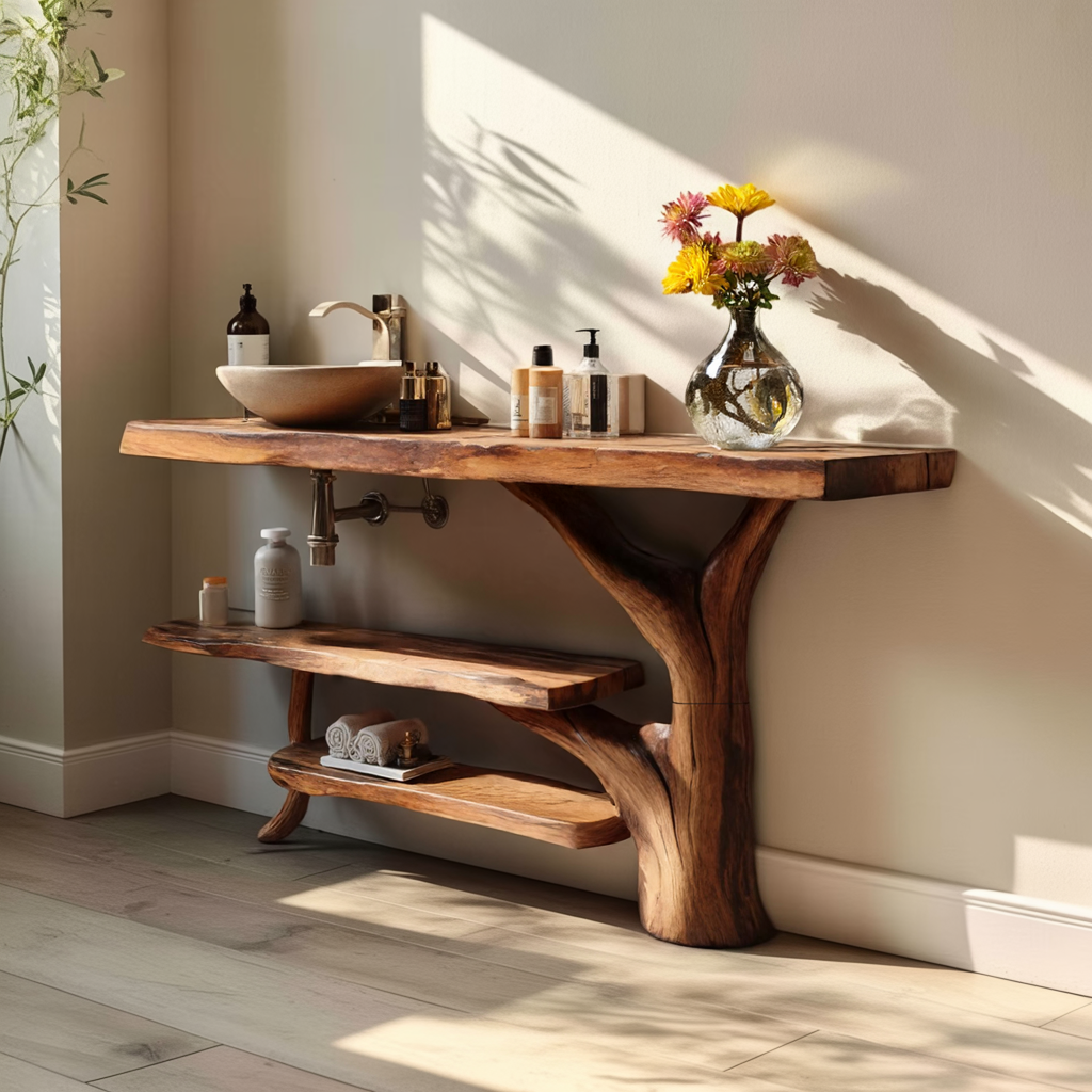 Handcrafted Solid Wood Bathroom Vanity For Elegant Furniture Home Design SILDTTRBRV061