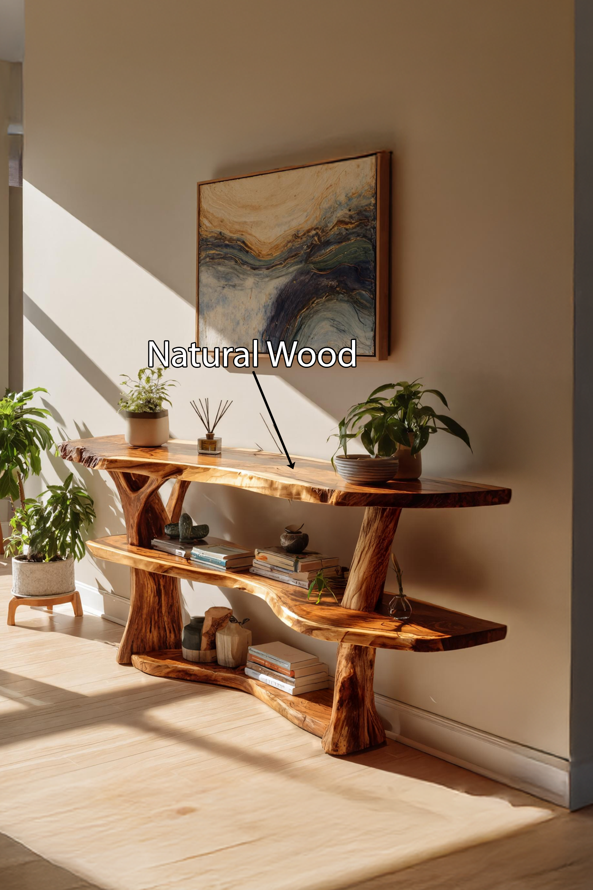 Farmhouse Solid Wood Console Table For Rustic Entryway Home Design SILDTTNCS039