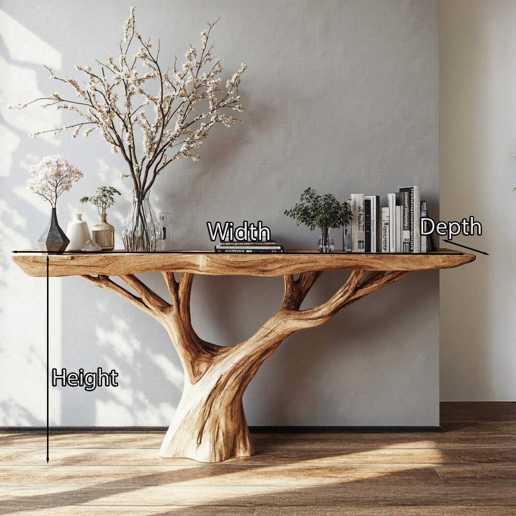 Simple Wood Console Table For Minimalist Hallway Arrangement SILDTCS202