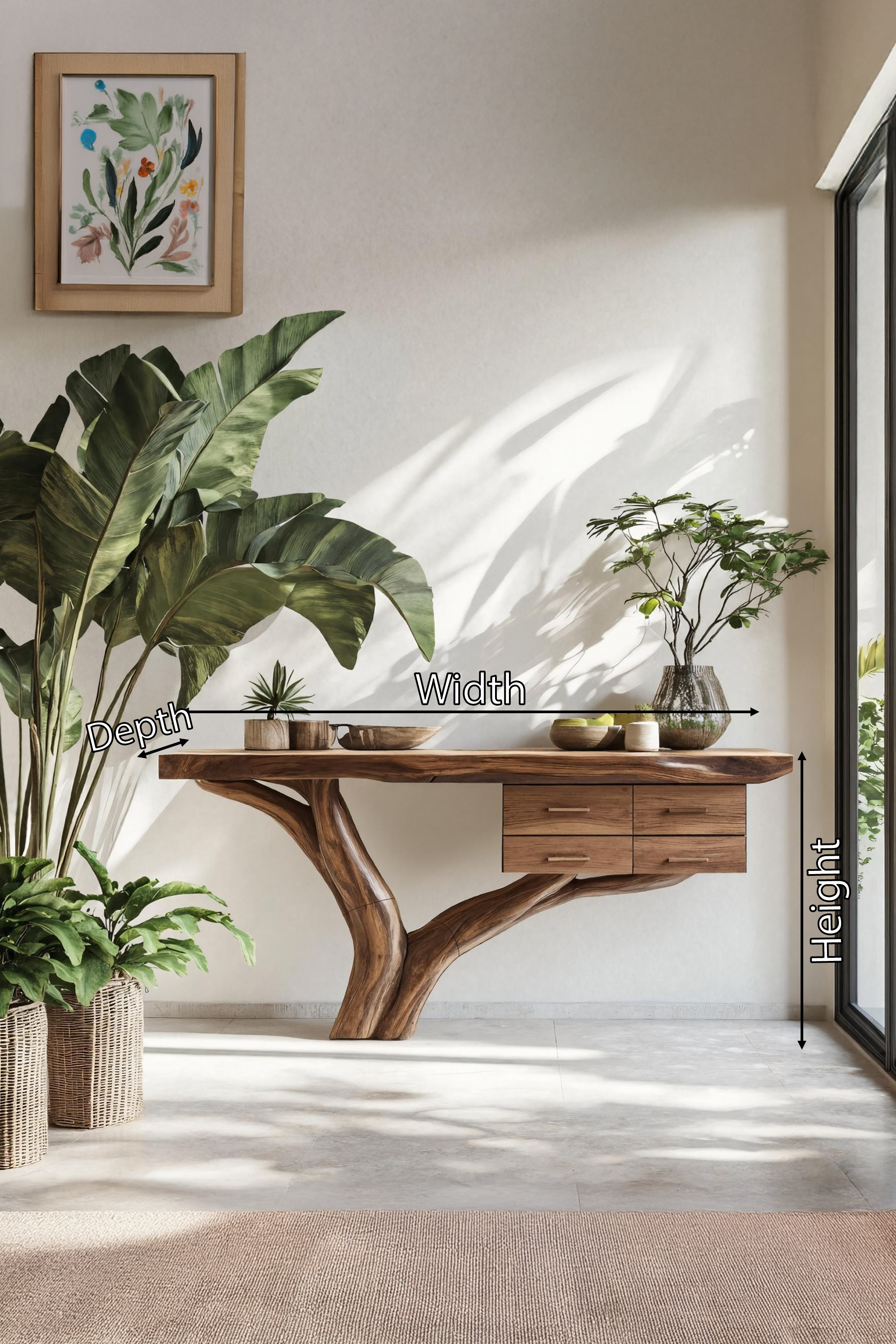 Farmhouse Solid Wood Dressing Table For Furniture Decor Country SILDTTRCS010