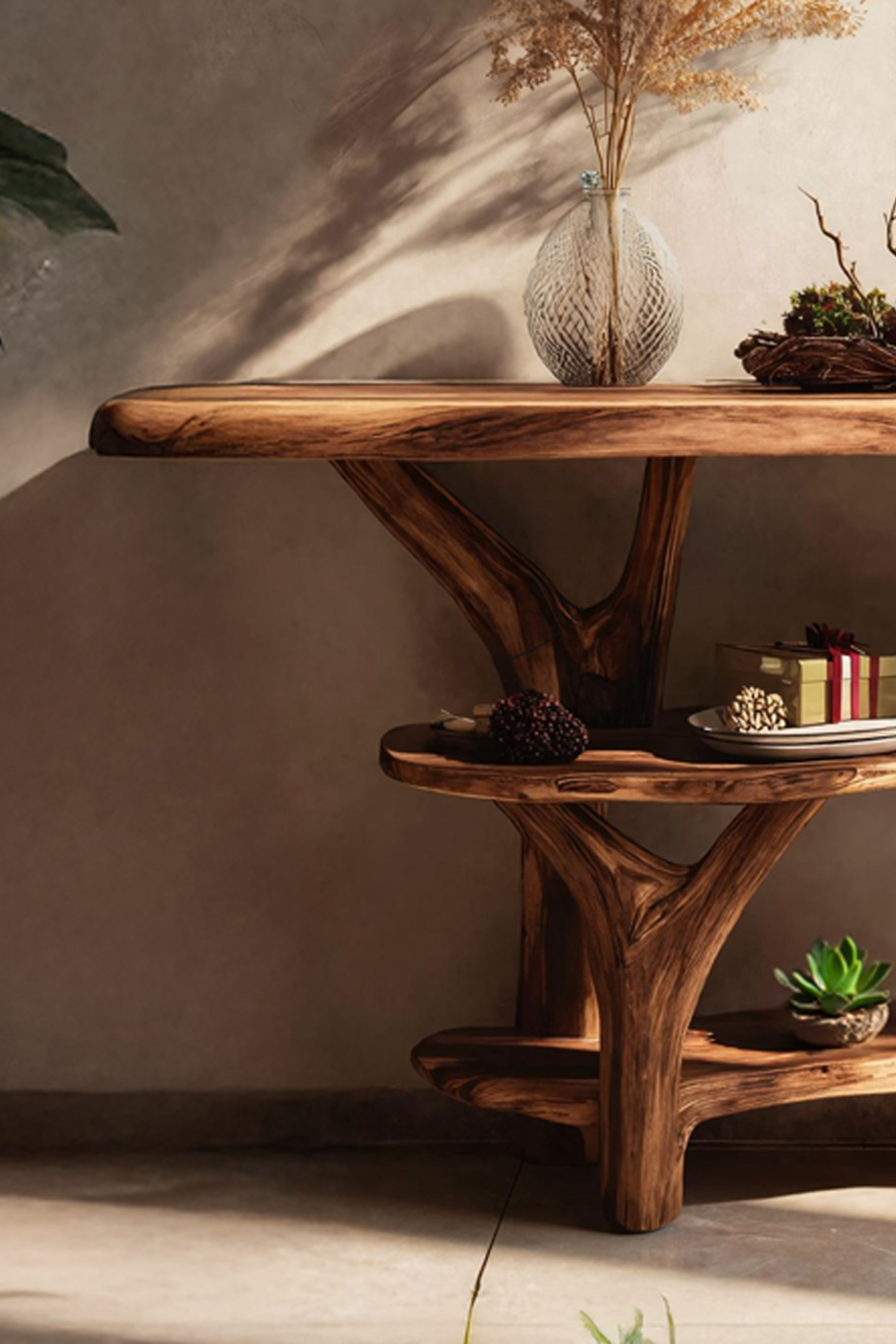 Mid Century Solid Wood Console Table For Bedroom Furniture Accent SILDTTRCS032