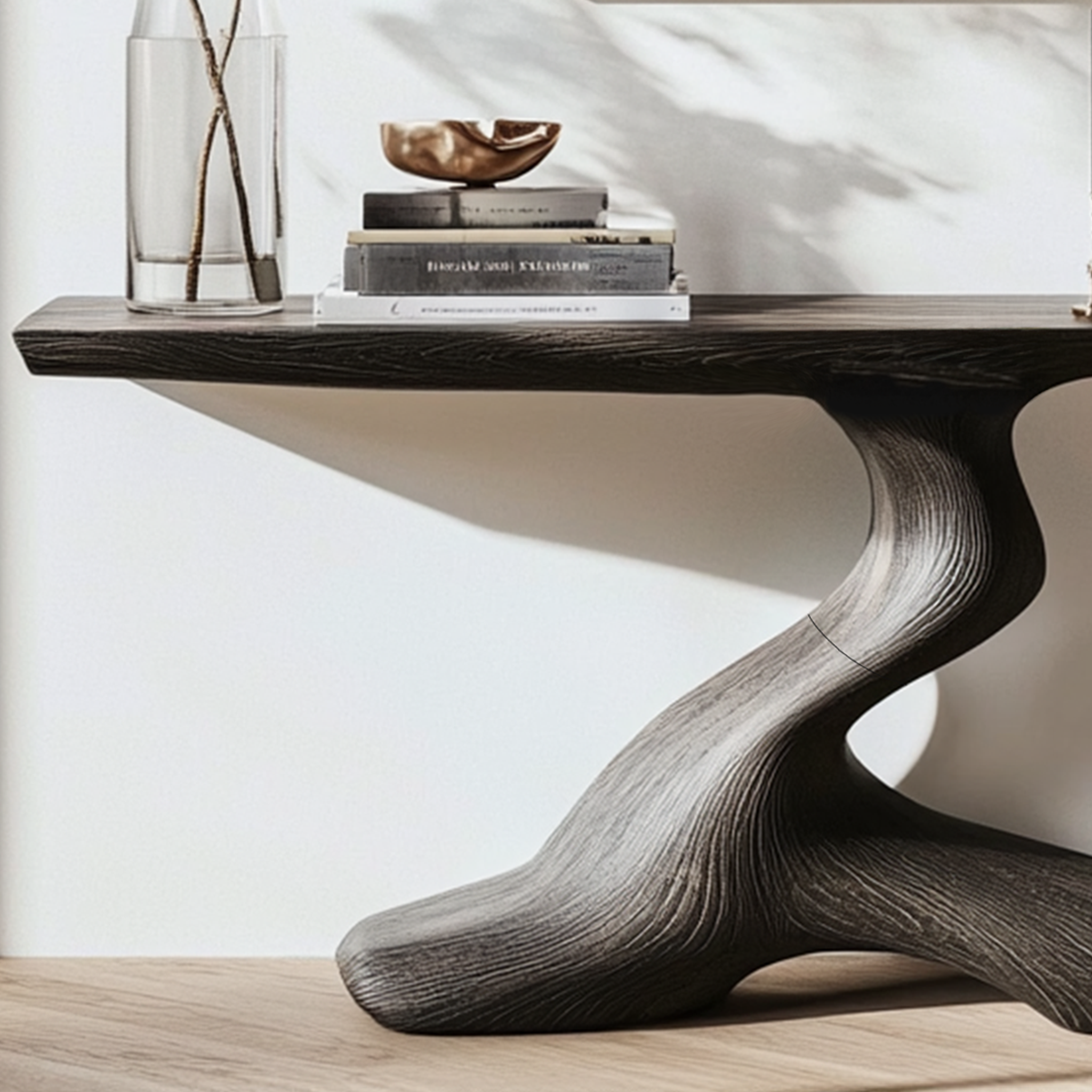 Mid Century Live Edge Desk For Living Room SILDTTRCS233