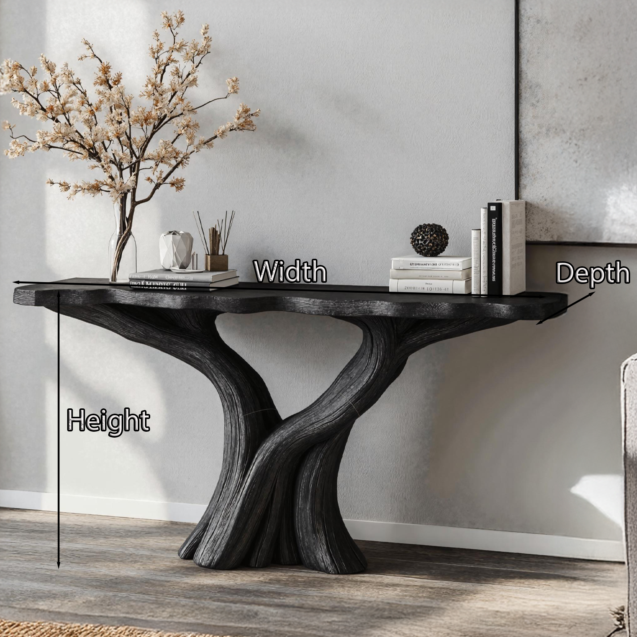 Elegant Wood Console Table For Entryway Decor And Organization SILDTCS184