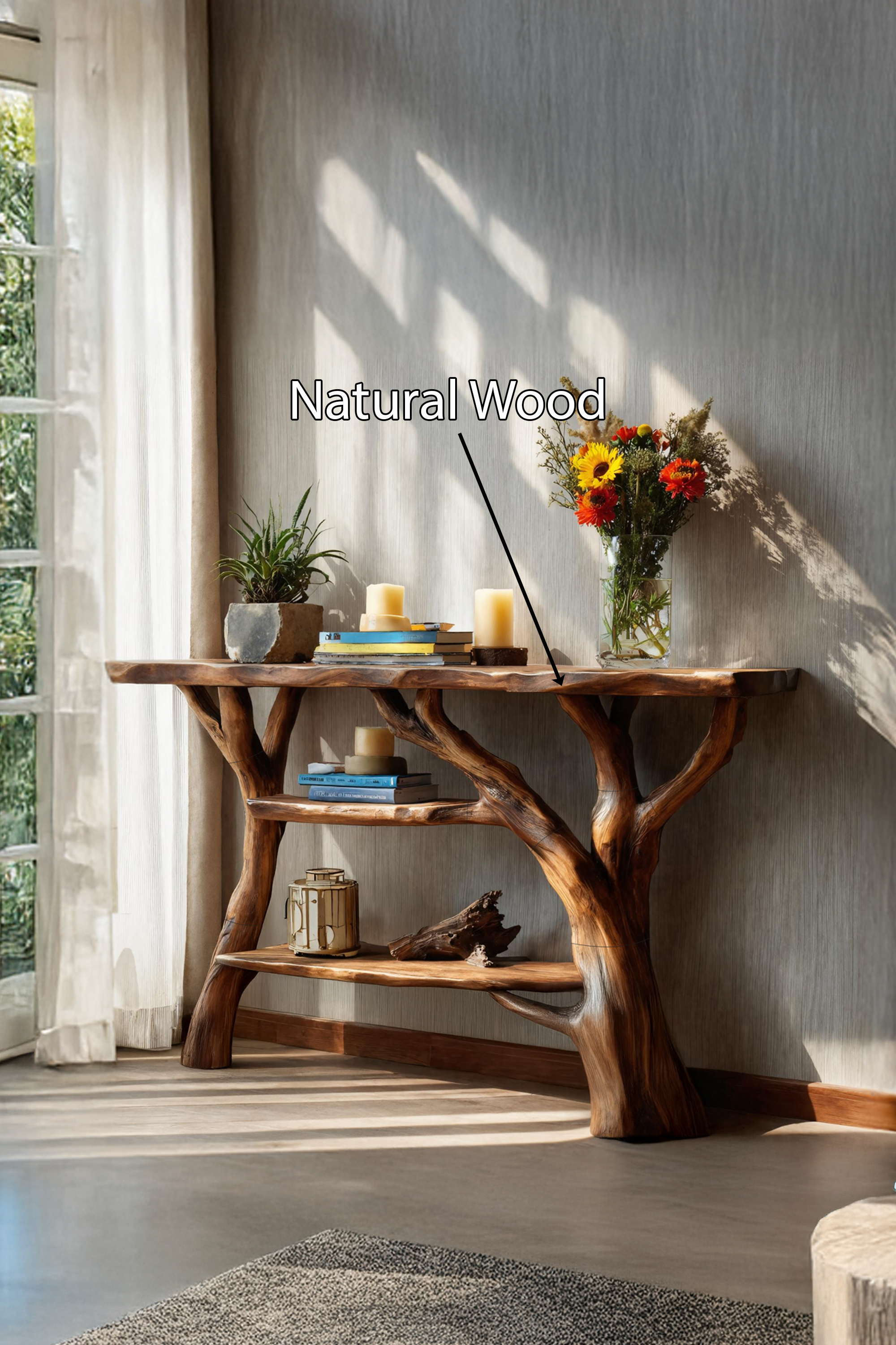 Handcrafted Solid Wood Console Table For Elegant Furniture Home Design SILDTTNCS067