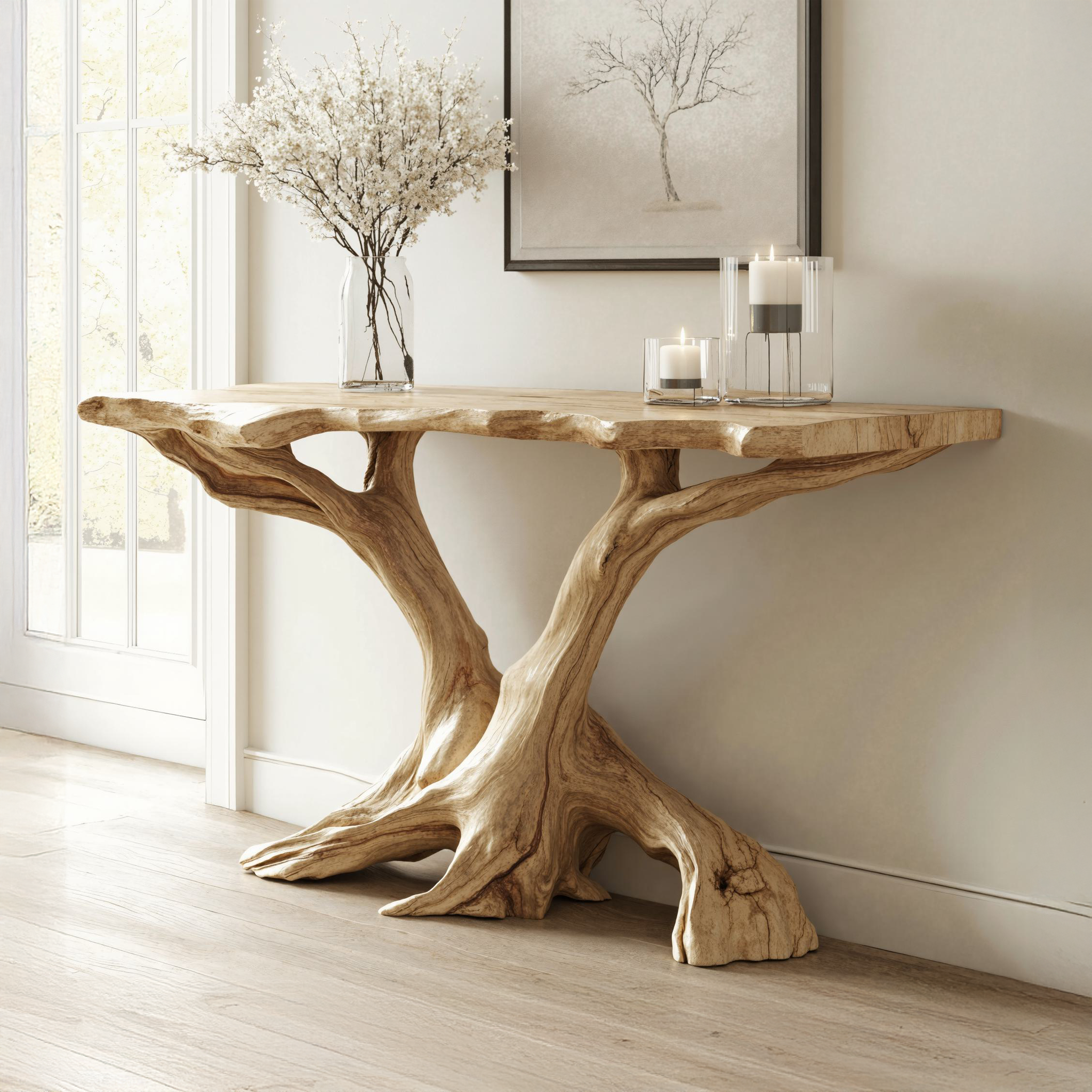 Rustic Wood Console Table For Hallway Decor SILDTCS151