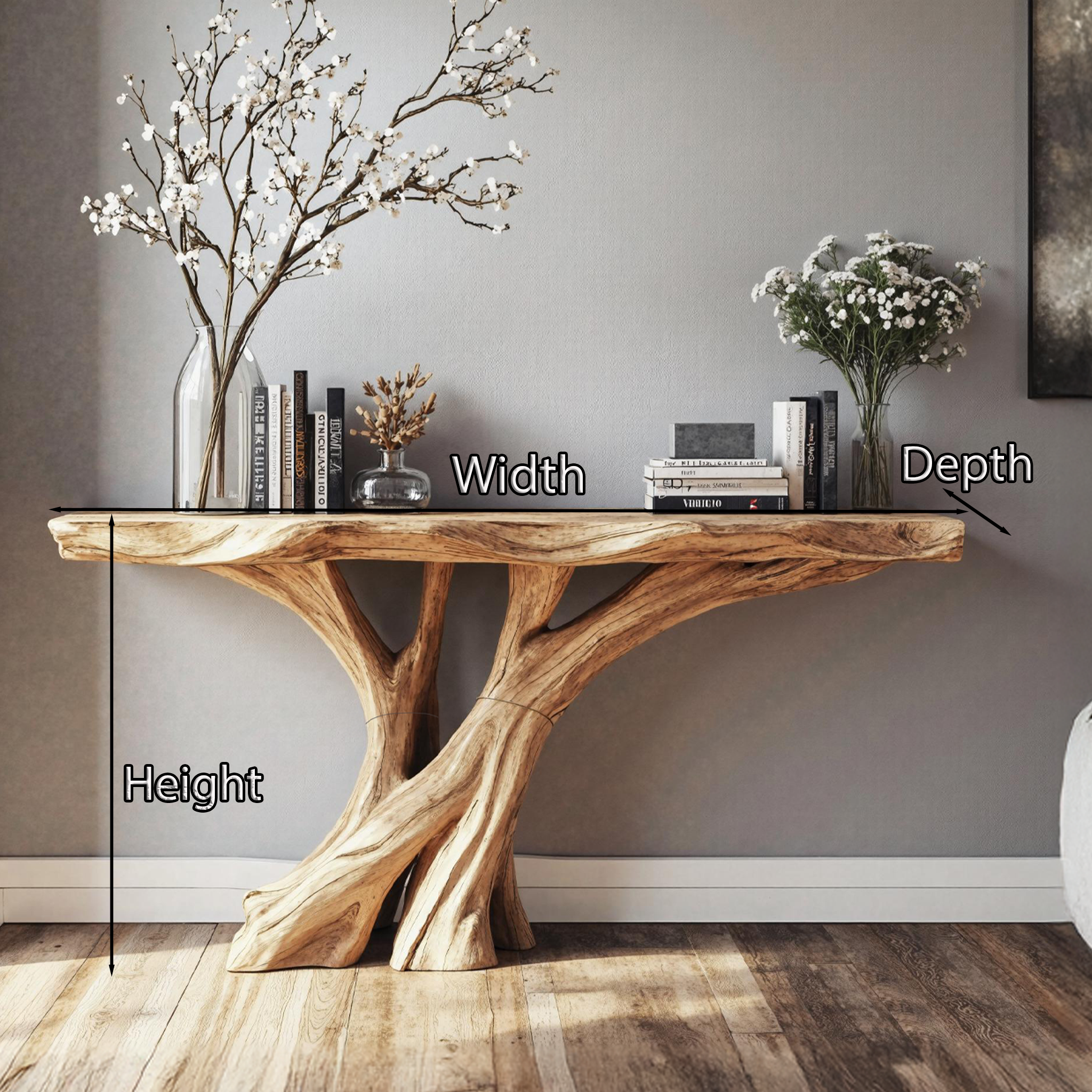 Perfect Natural Wood Console Table For A Functional Living Room SILDTCS199