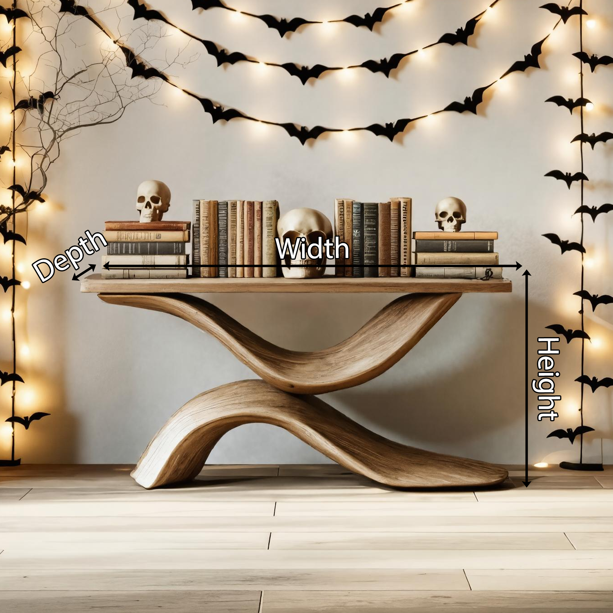 Farmhouse Wooden Live Edge Coffee Table For Furniture Decor Halloween Style SILDTTNHCS003