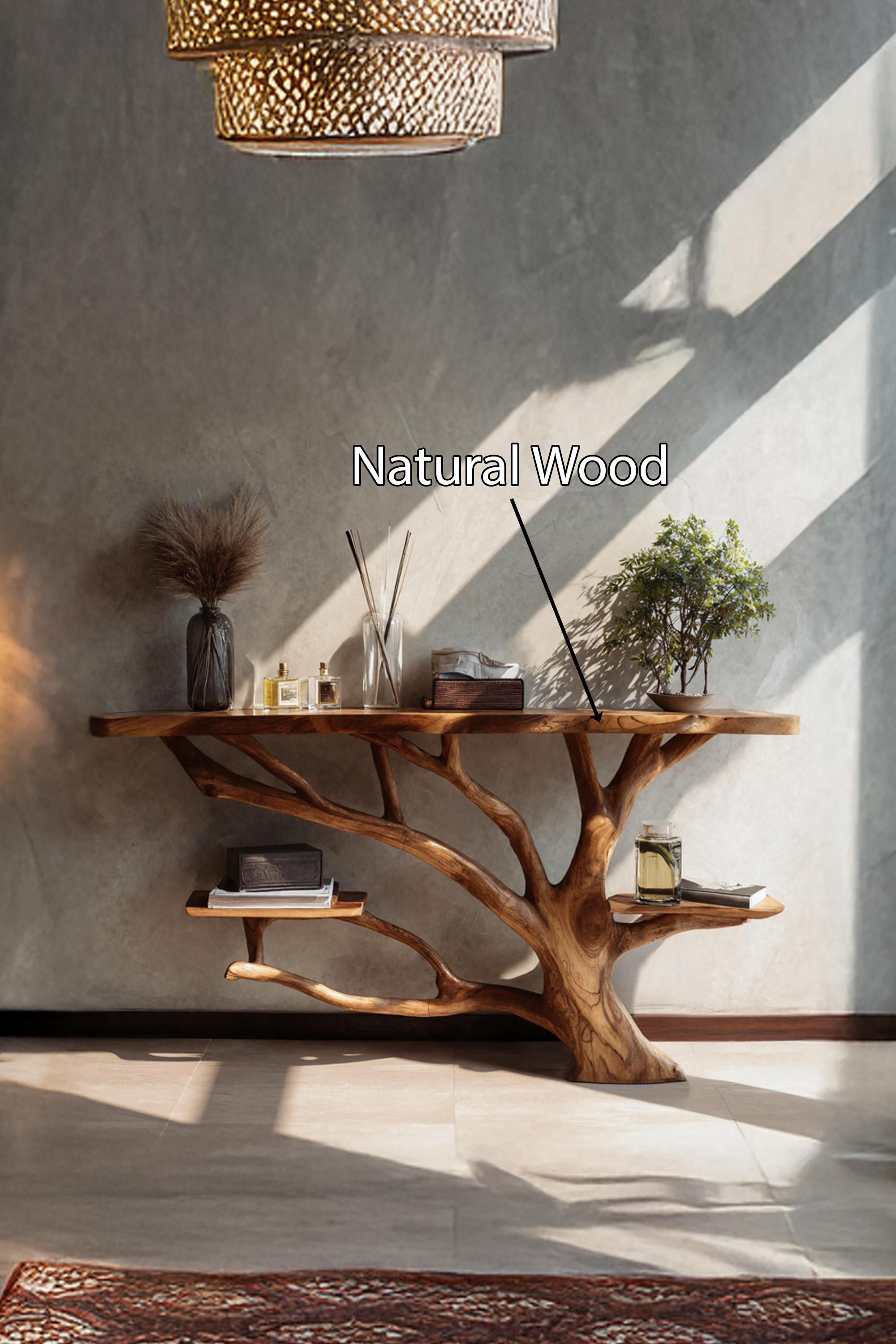 Mid Century Solid Wood Console Table For Elegant Furniture Decor SILDTTNCS029