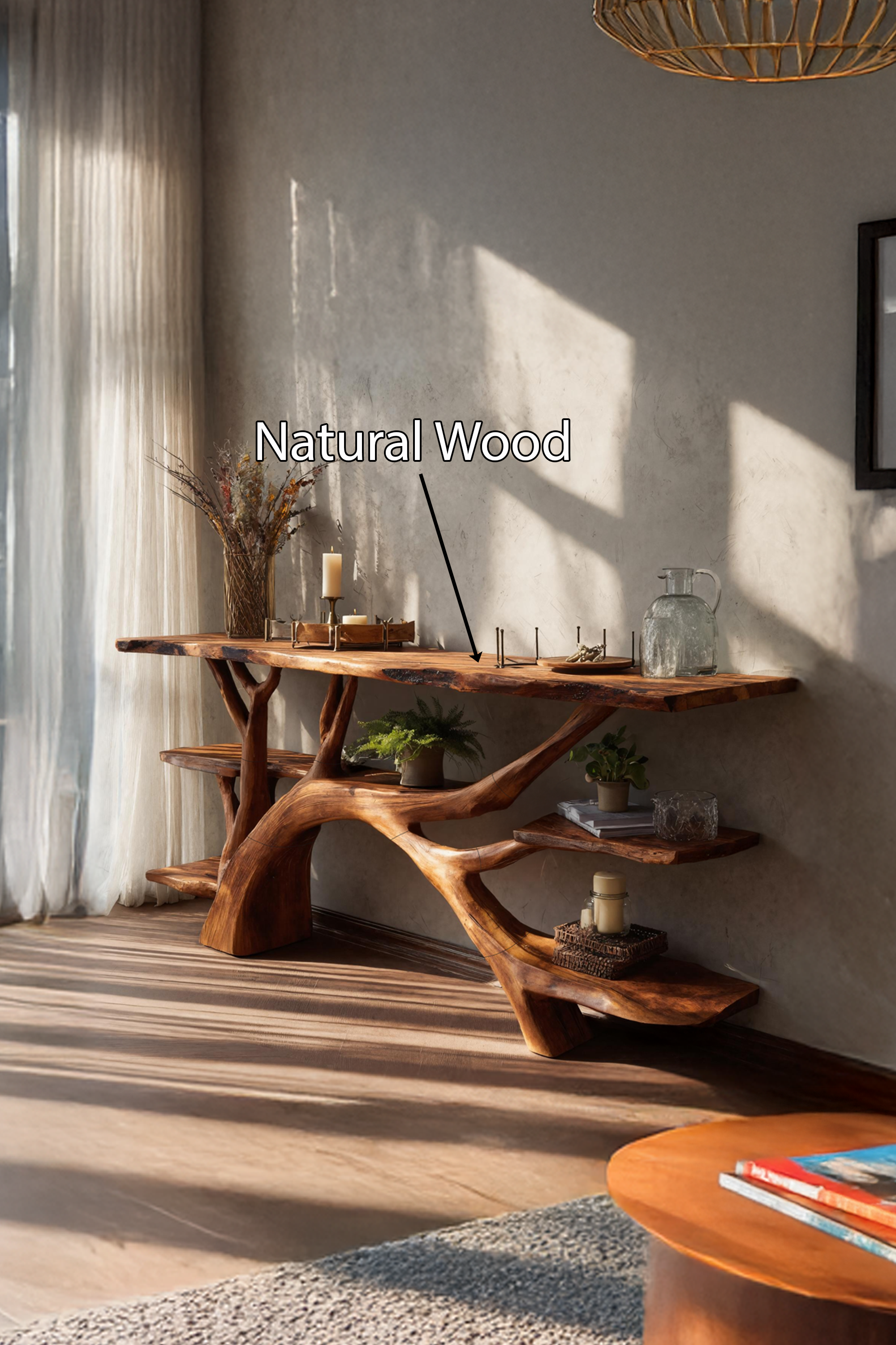 Mid Century Solid Wood Console Table For Modern Home Furniture Decor SILDTTNCS056