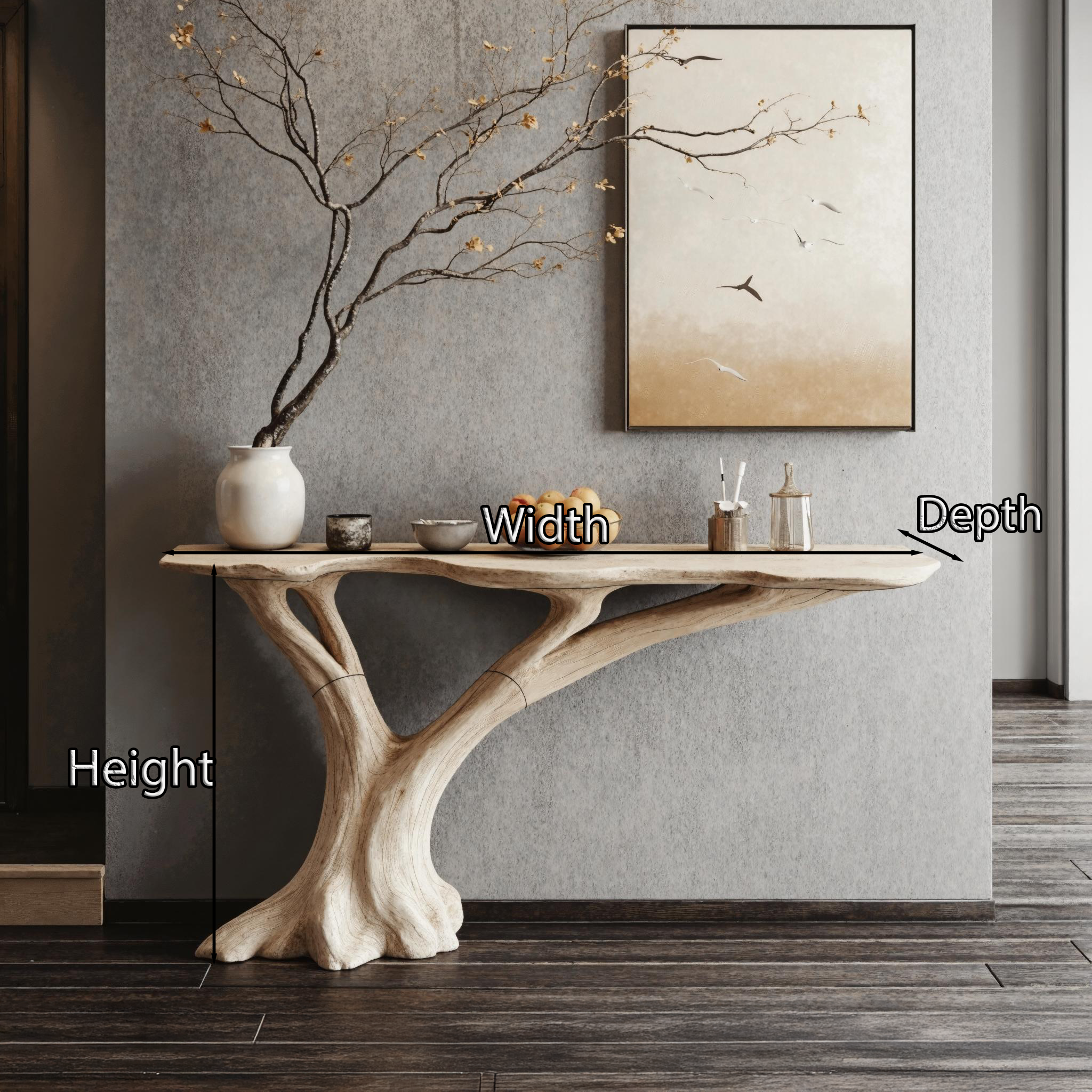 Stylish Natural Wood Console Table For Entryway And Living Room Decor SILDTCS170