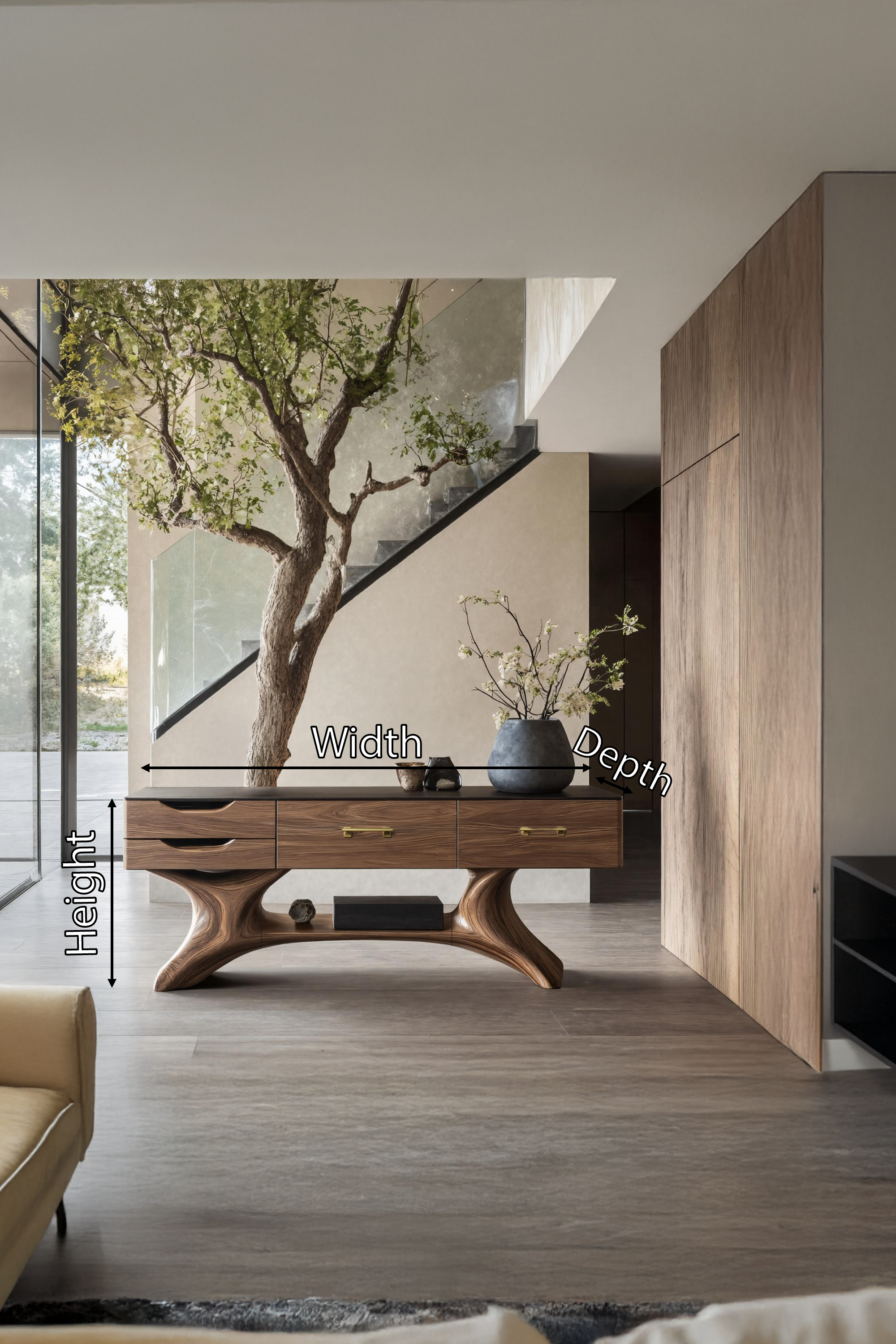 Farmhouse Wooden Console Table For Bedroom Rustic Furniture Decor SILDTTRCS002