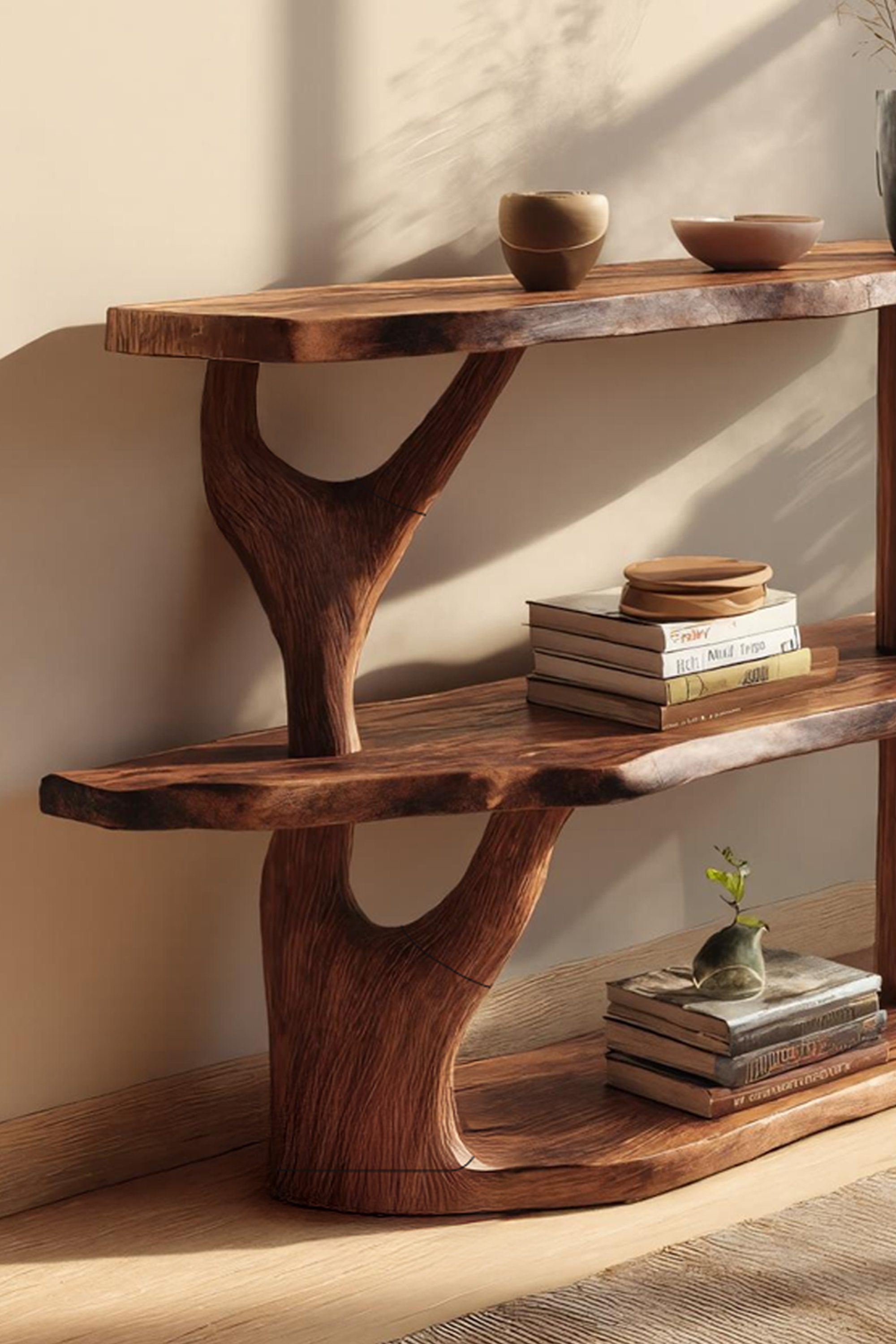 Handcrafted Solid Wood Console Table For Living Room Modern Decor SILDTTRCS034