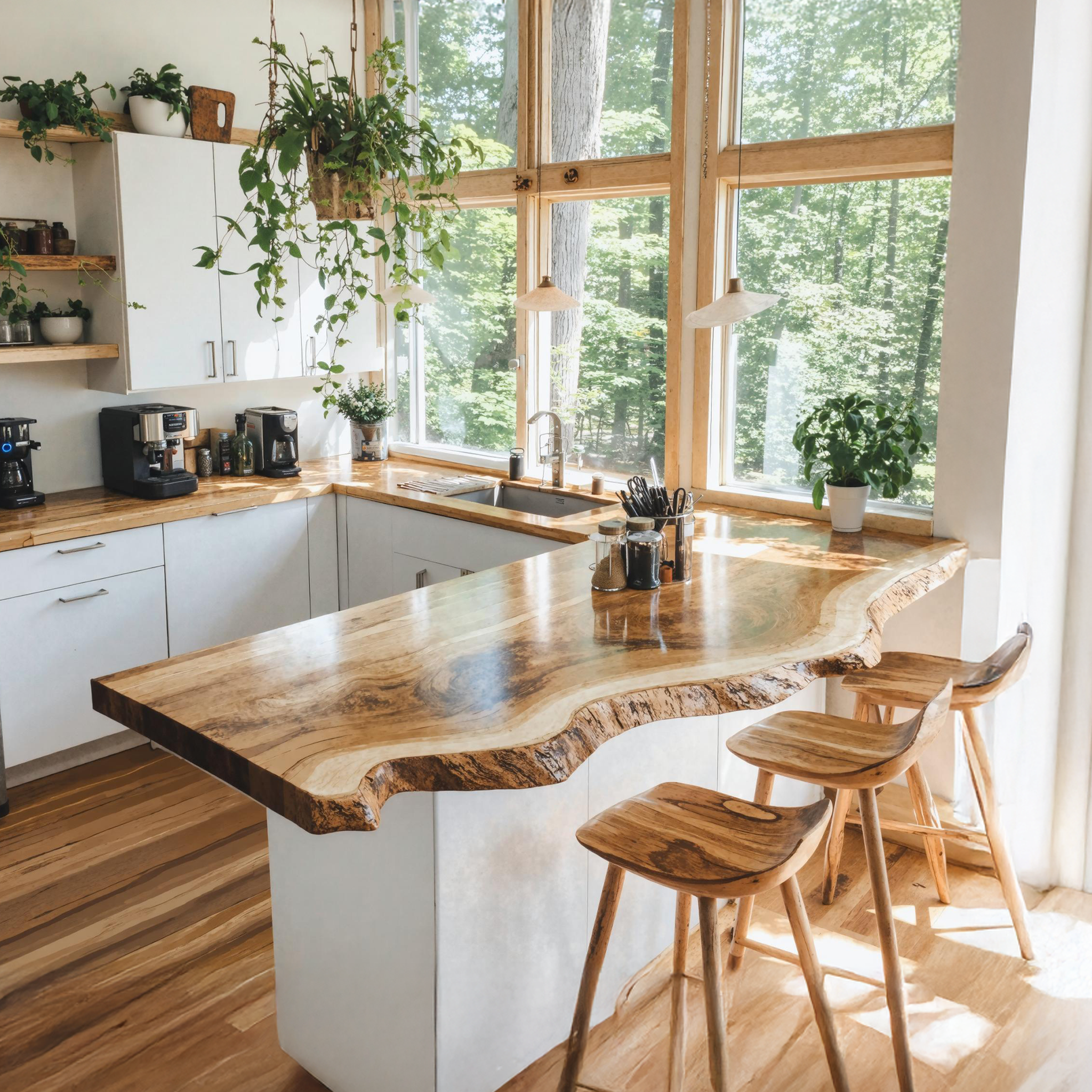 Farmhouse Wooden Kitchen Countertop For Stylish Home Decor SILDTKCT007