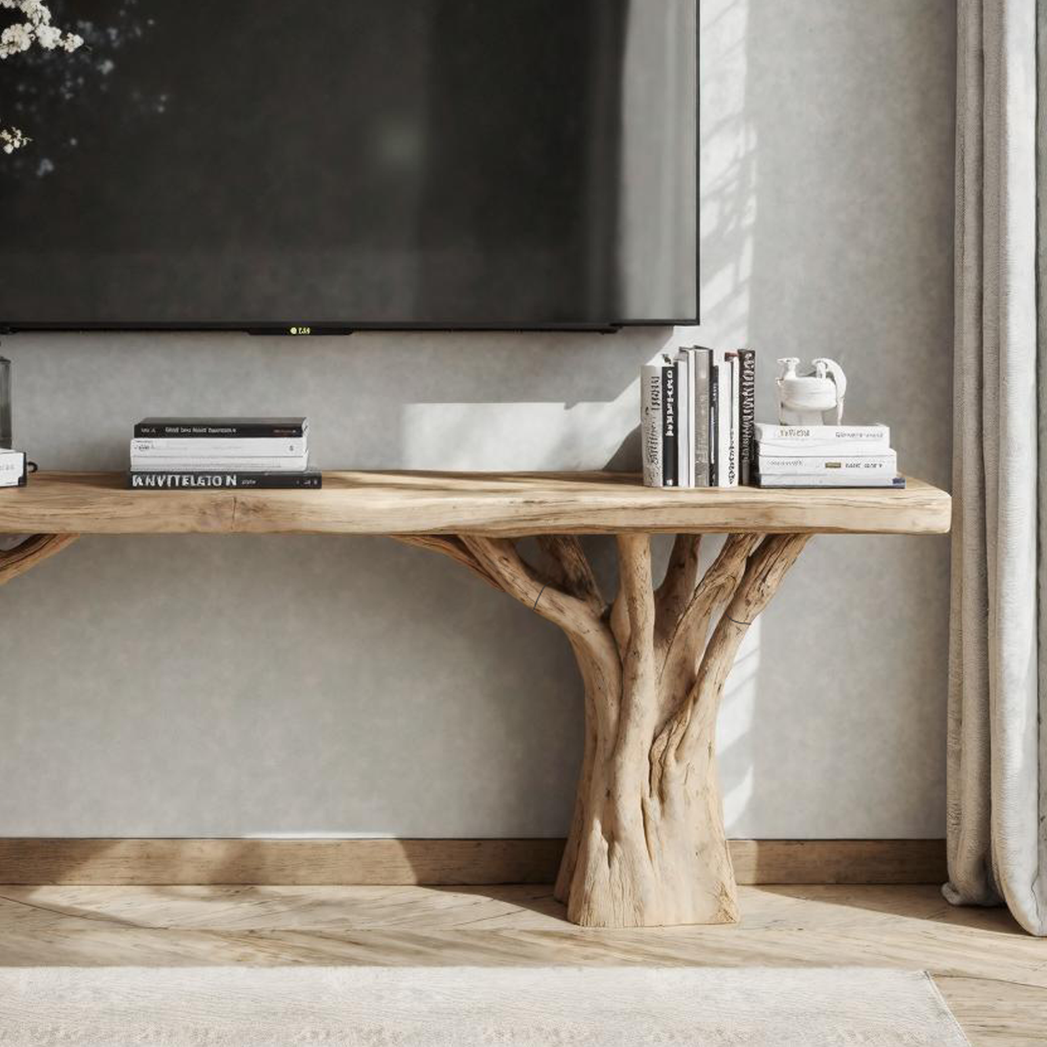 Rustic Handmade Floating TV Console For Entryway And Living Room SILDTTVC024