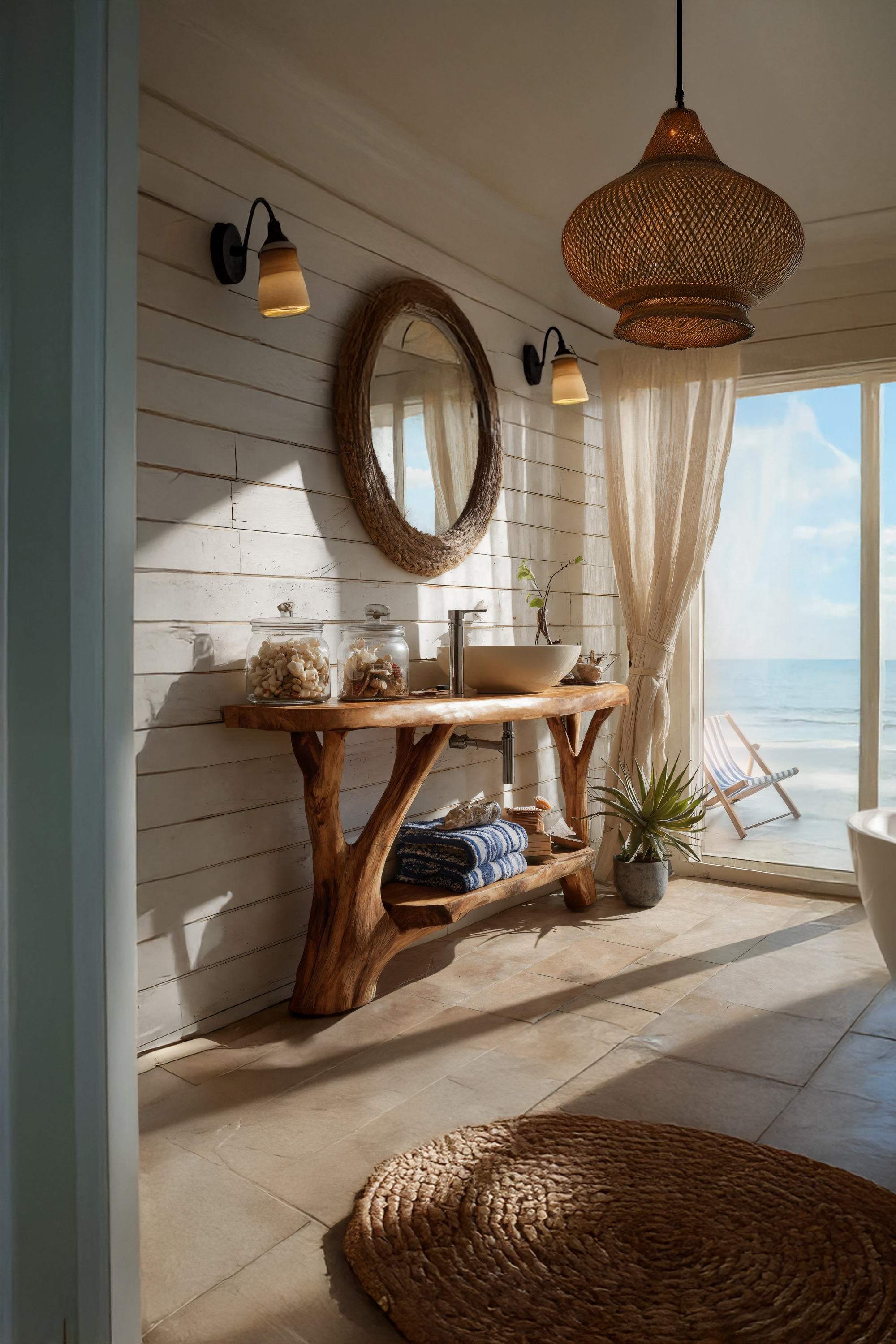 Mid Century Handcrafted Solid Wood Vanity For Bathroom Furniture SILDTTNBRV025