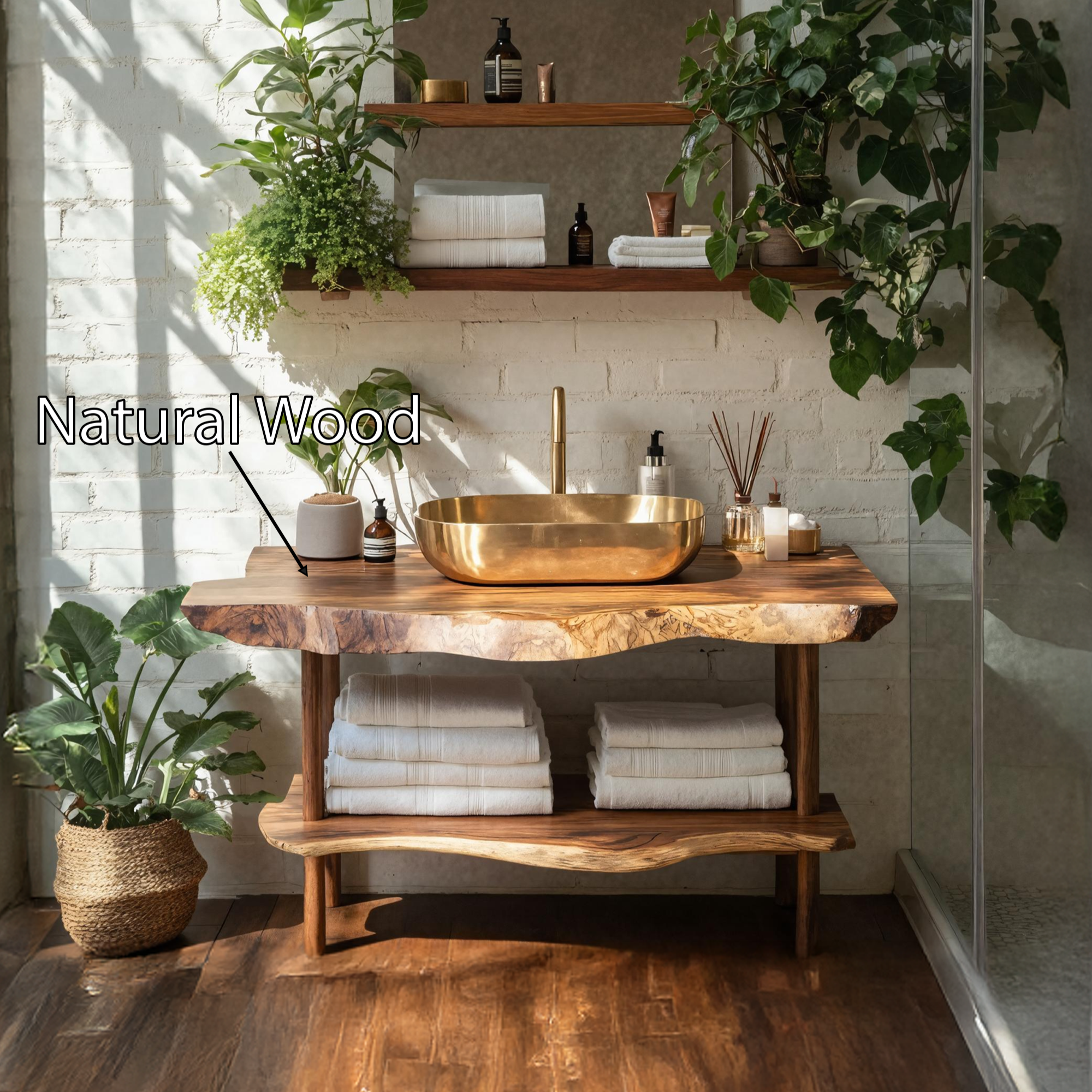 Rustic Wood Bathroom Vanity For Functional Decor SILDTTRBRV052