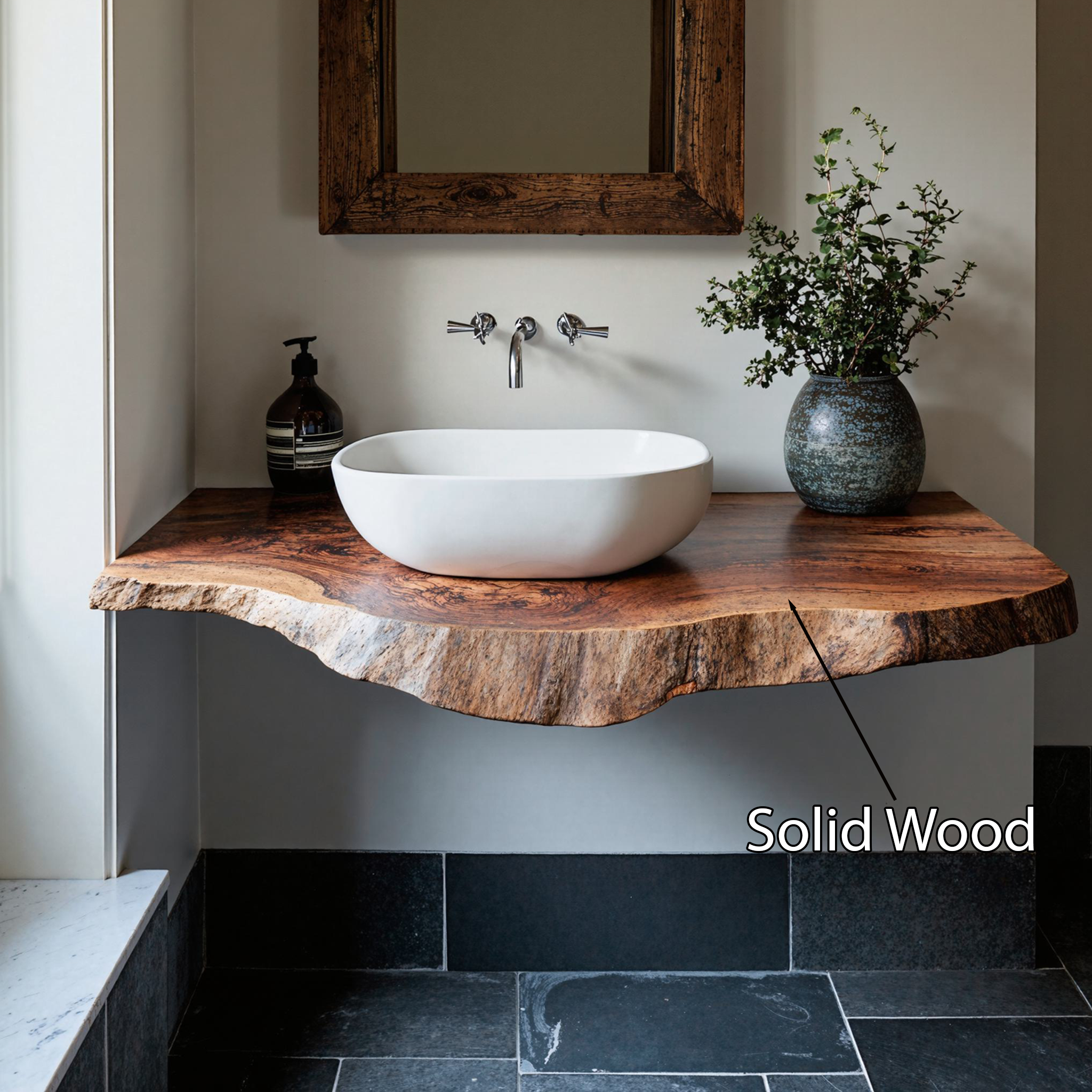 Farmhouse Solid Wood Vanity Rustic Bathroom SILDTBRV208