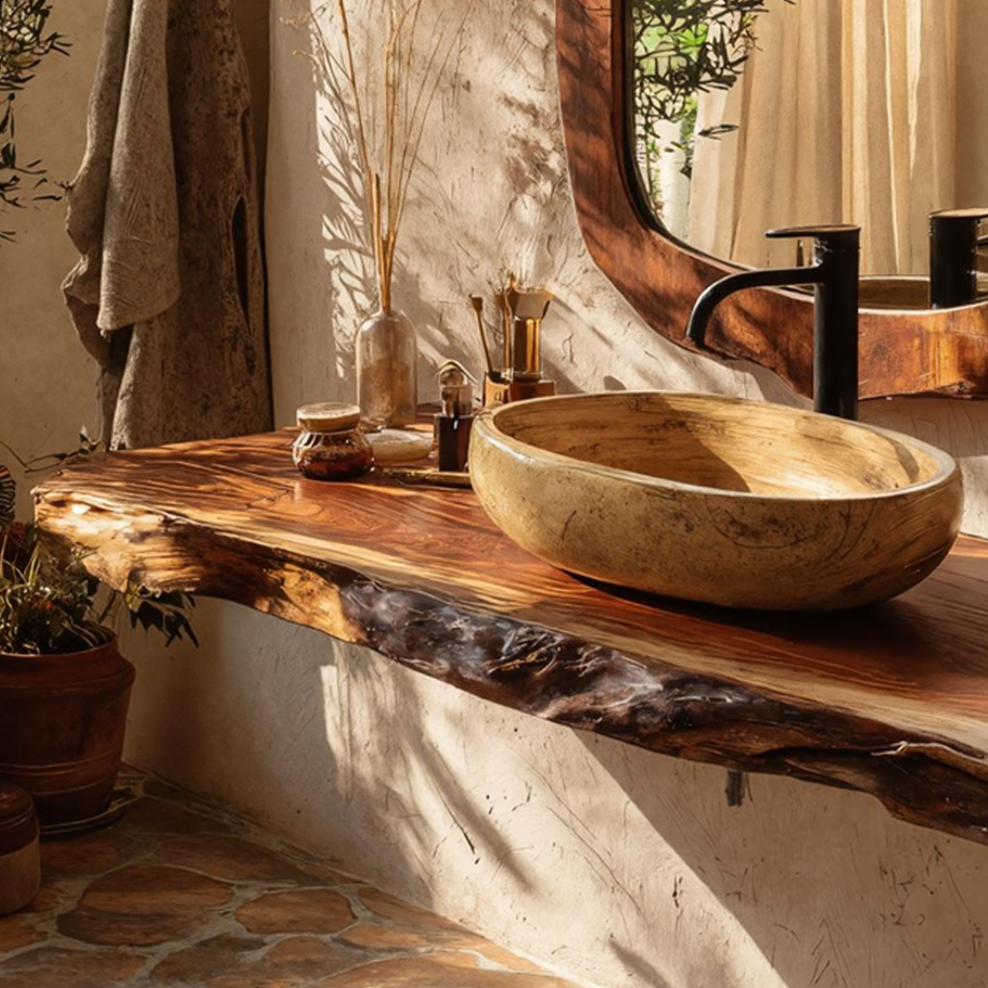 Rustic Wood Vanity For Elegant Bathroom Decor SILDTTRBAS017