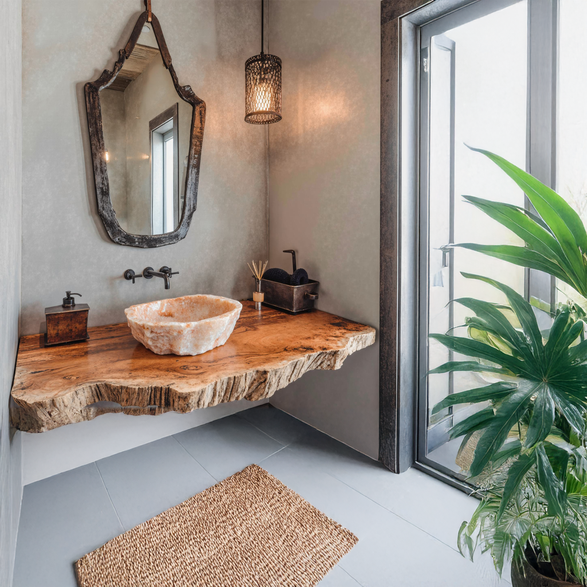 Compact Rustic Bathroom Floating Shelf With Stylish Design SILDTBRV120