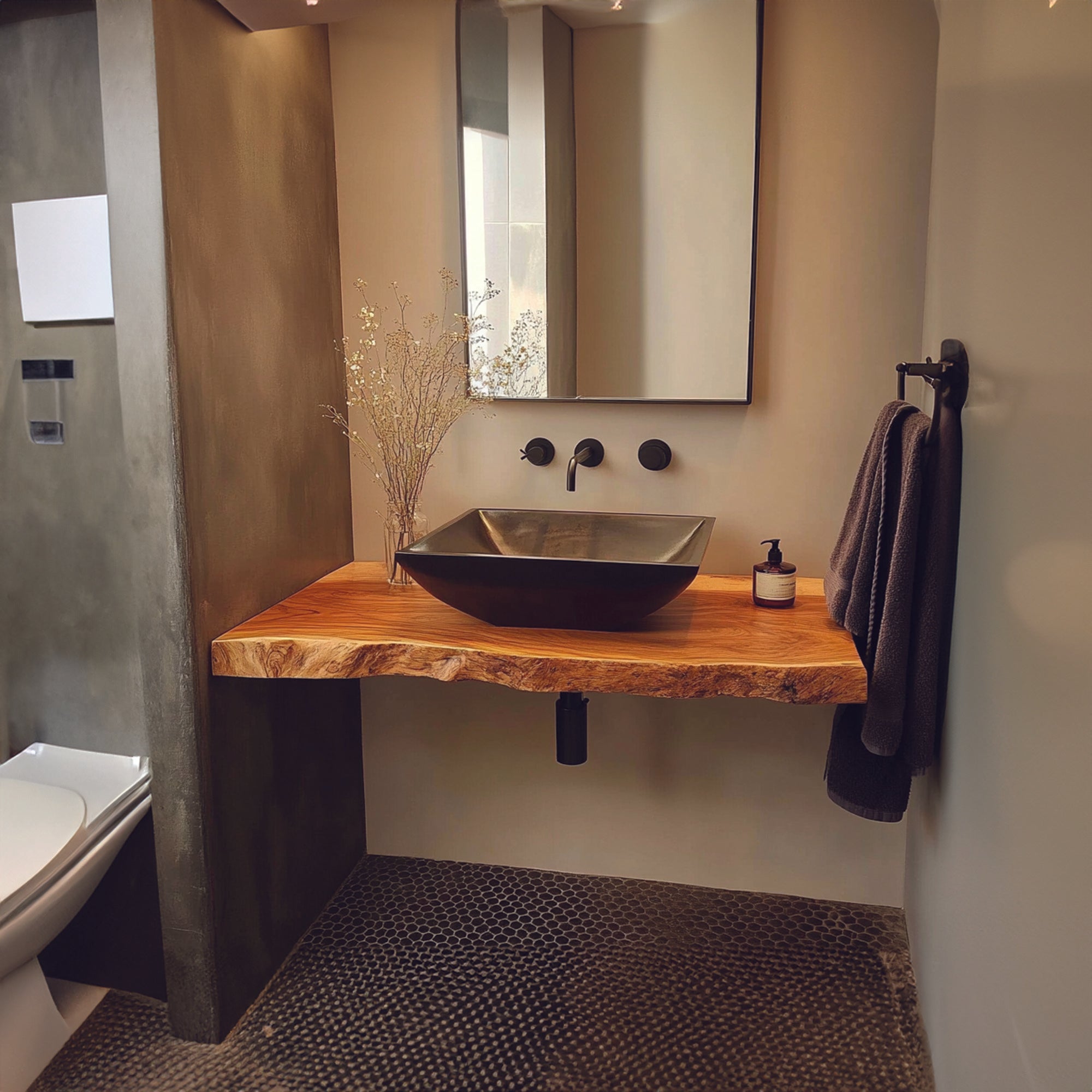 Midcentury Wooden Wash Basin Stand Office SINLBRV045