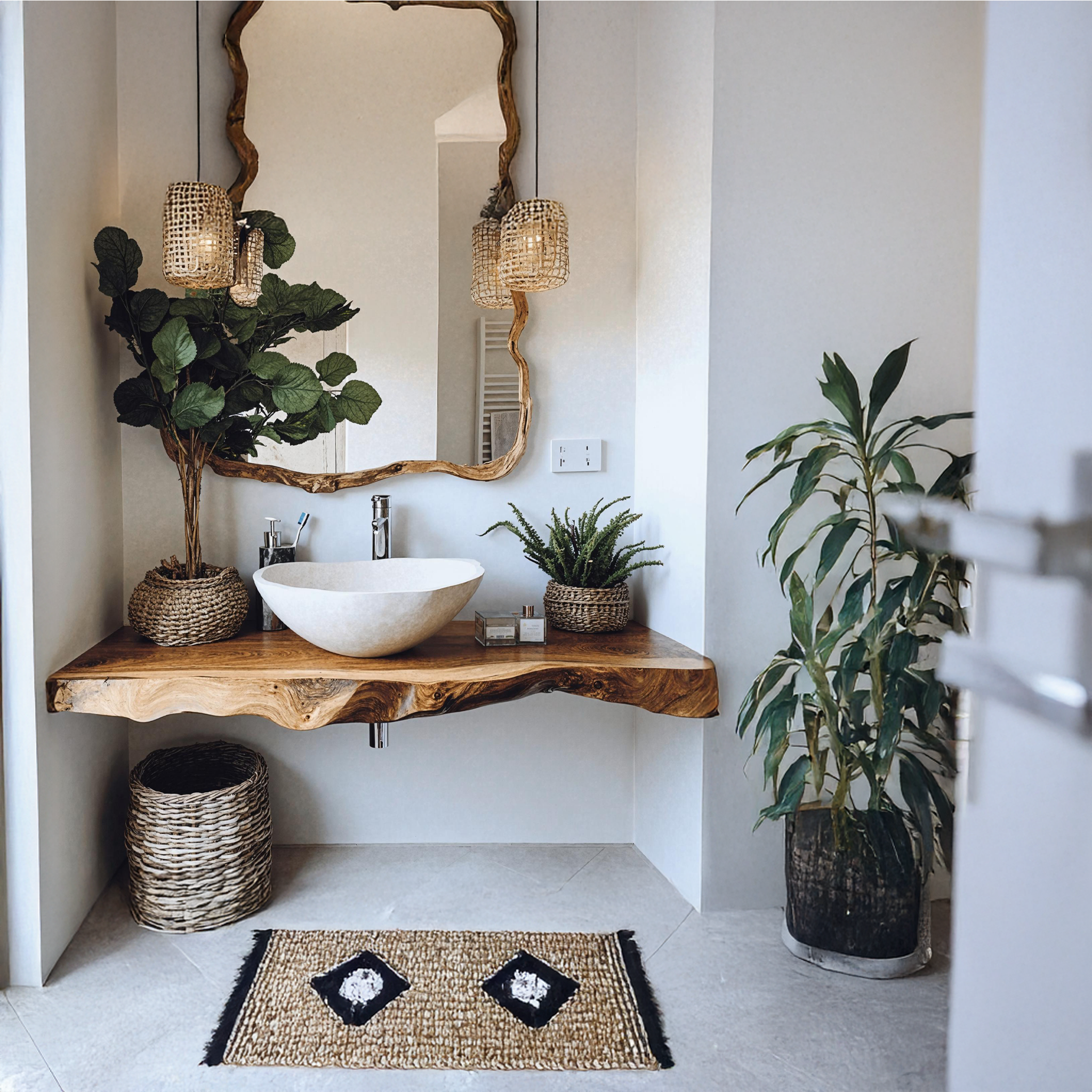 Mid Century Wooden Floating Vanity For Bathroom Design SILDTBRV187